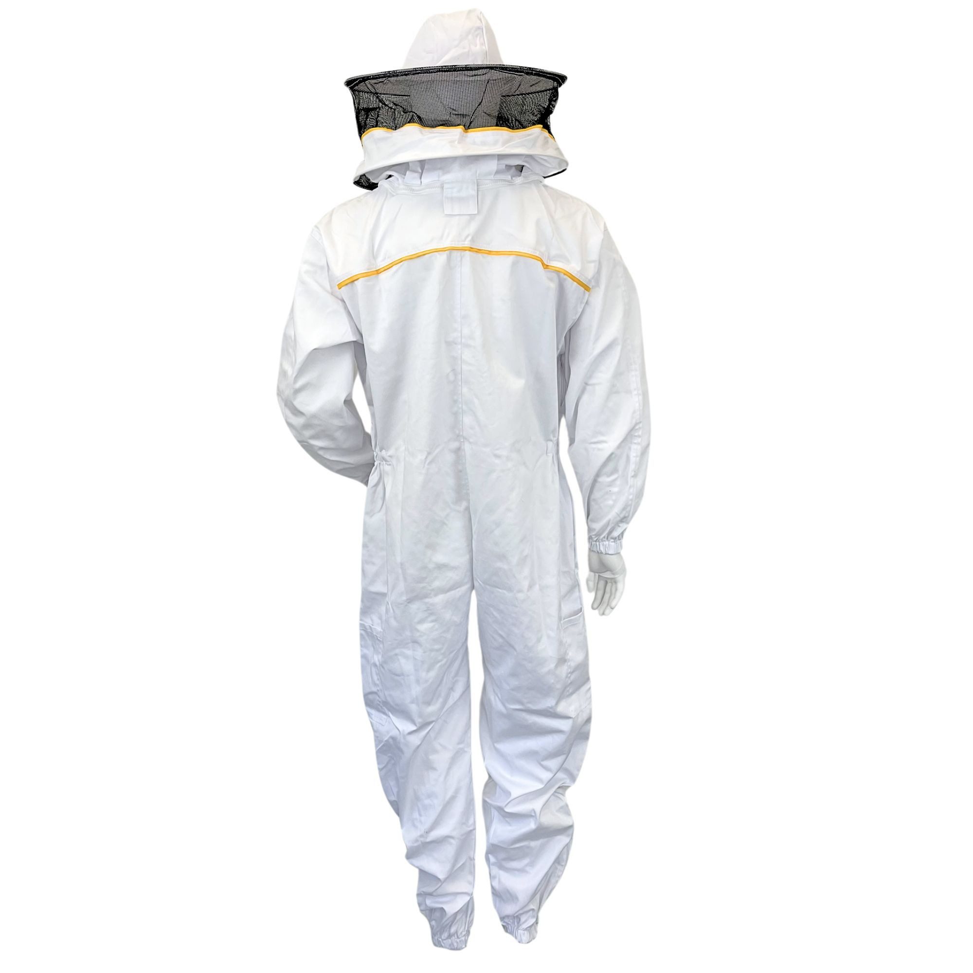 BIENEN SCHMIDT Arbeitsoverall Imkerschutzanzug PREMIUM mit integriertem Schleier & Reißverschluss weiß Imkersuit Schutzkleidung Arbeitsoverall Schutz-Overall