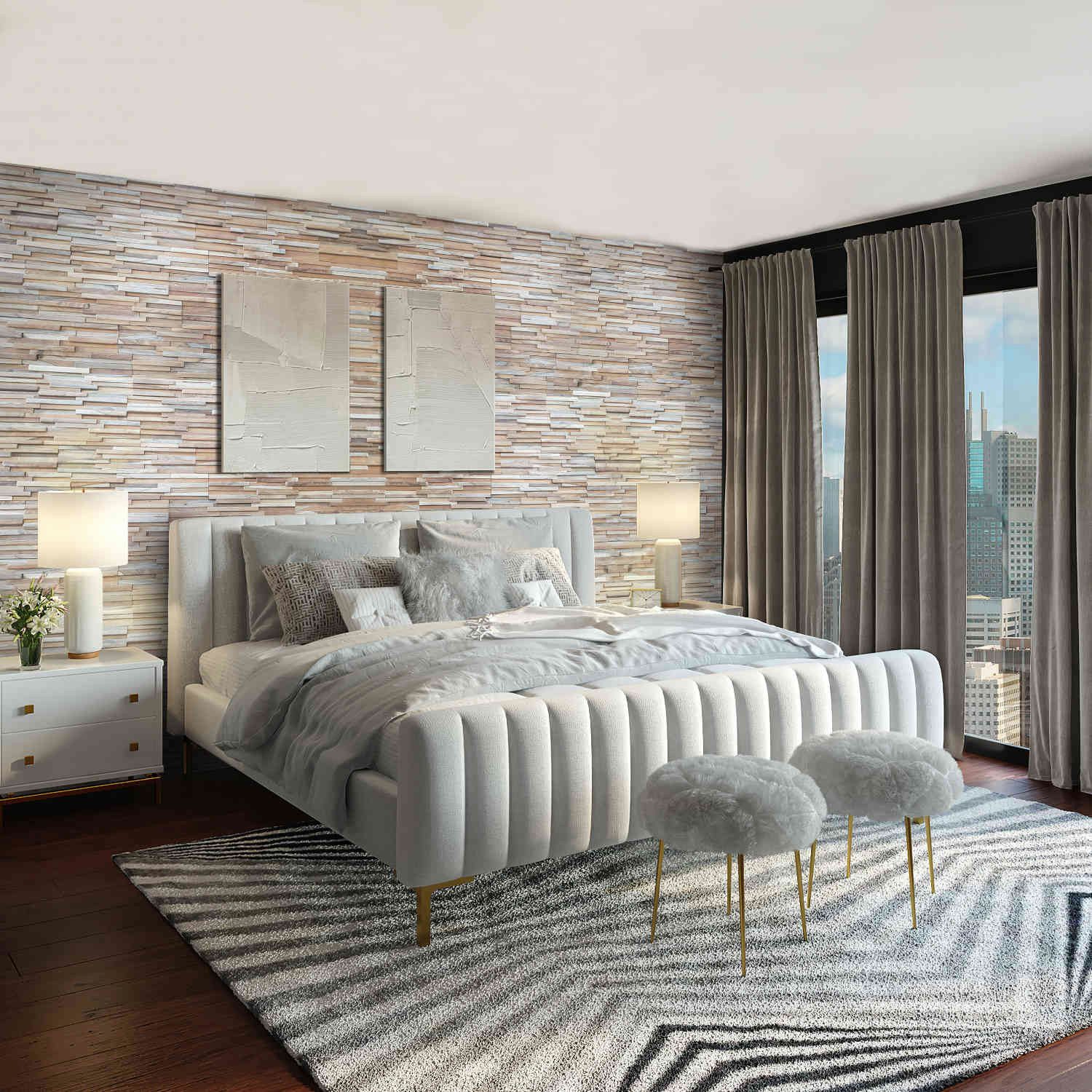 Casa Moro 3D Wandpaneel Holz Wandverkleidung Natural Ripple, BxL: 18,00x49, günstig online kaufen