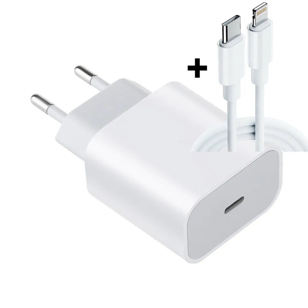 Ladeset USB-C-Lightning Kabel 1m 20W Schnellladegerät iPhone Ladekabel USB-Ladegerät