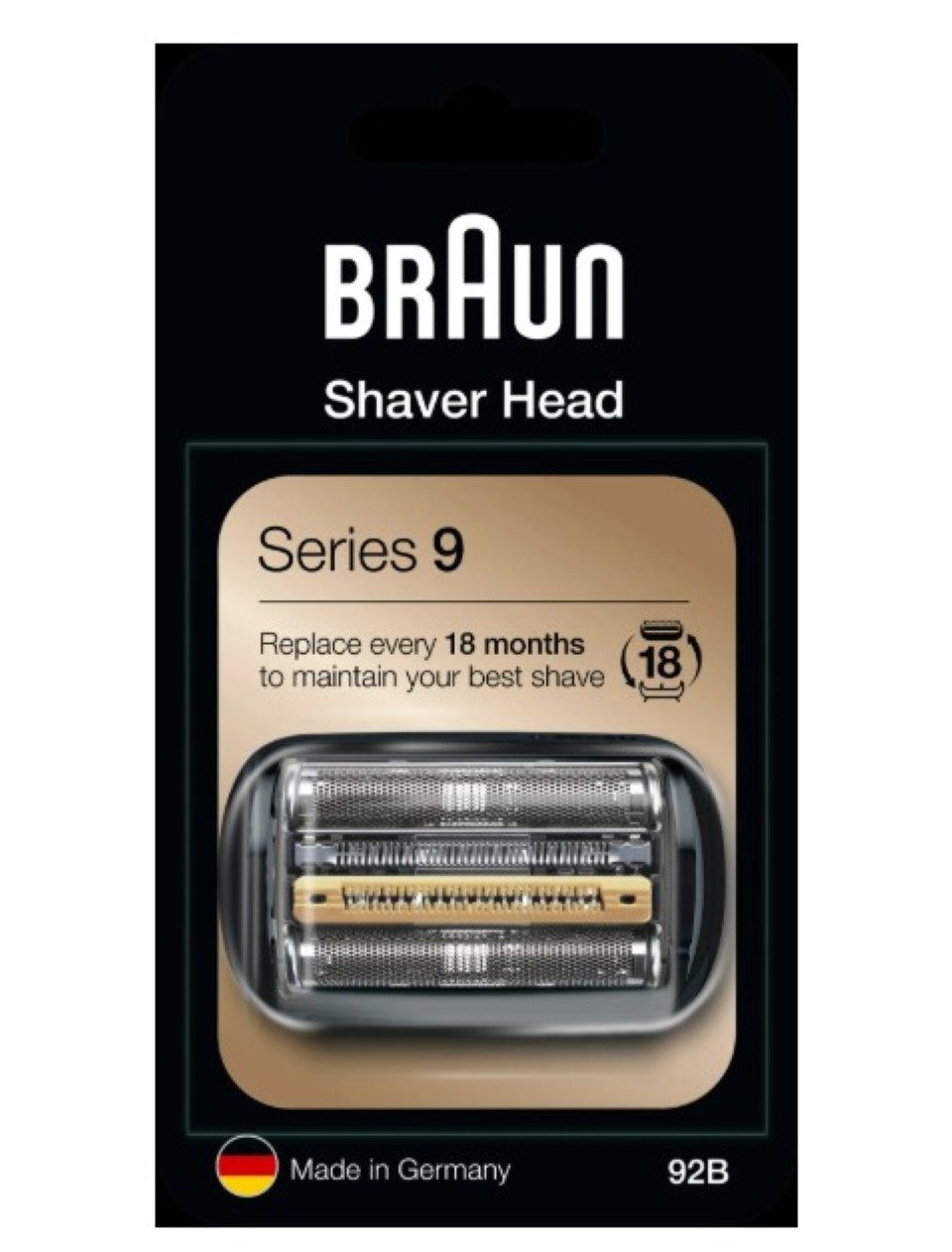 Braun Ersatzscherköpfe 92B kompatibel mit Series 9 Elektrorasierern