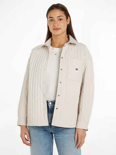 Tommy Jeans Blusentop TJW QUILTED OVERSHIRT mit Logopatch