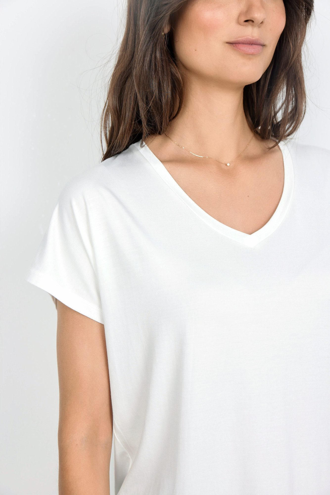 soyaconcept V-Shirt SC-MARICA 32 aus Viskosemischung mit Lyocell und Elasthan, Regular Fit