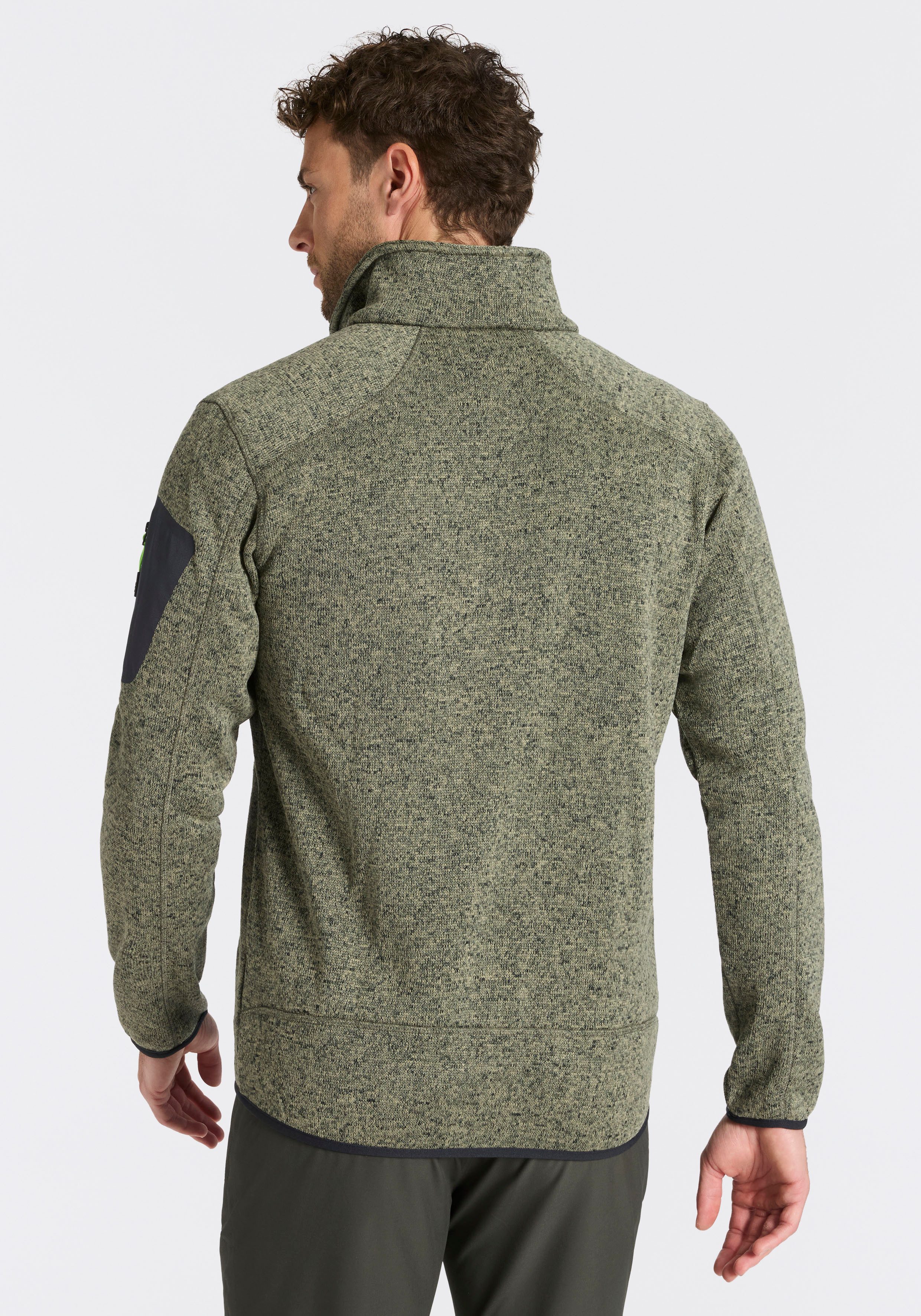 CMP Strickfleecejacke MAN JACKET atmungsaktiv, schnell trocknend, wärmend, Übergangsjacke