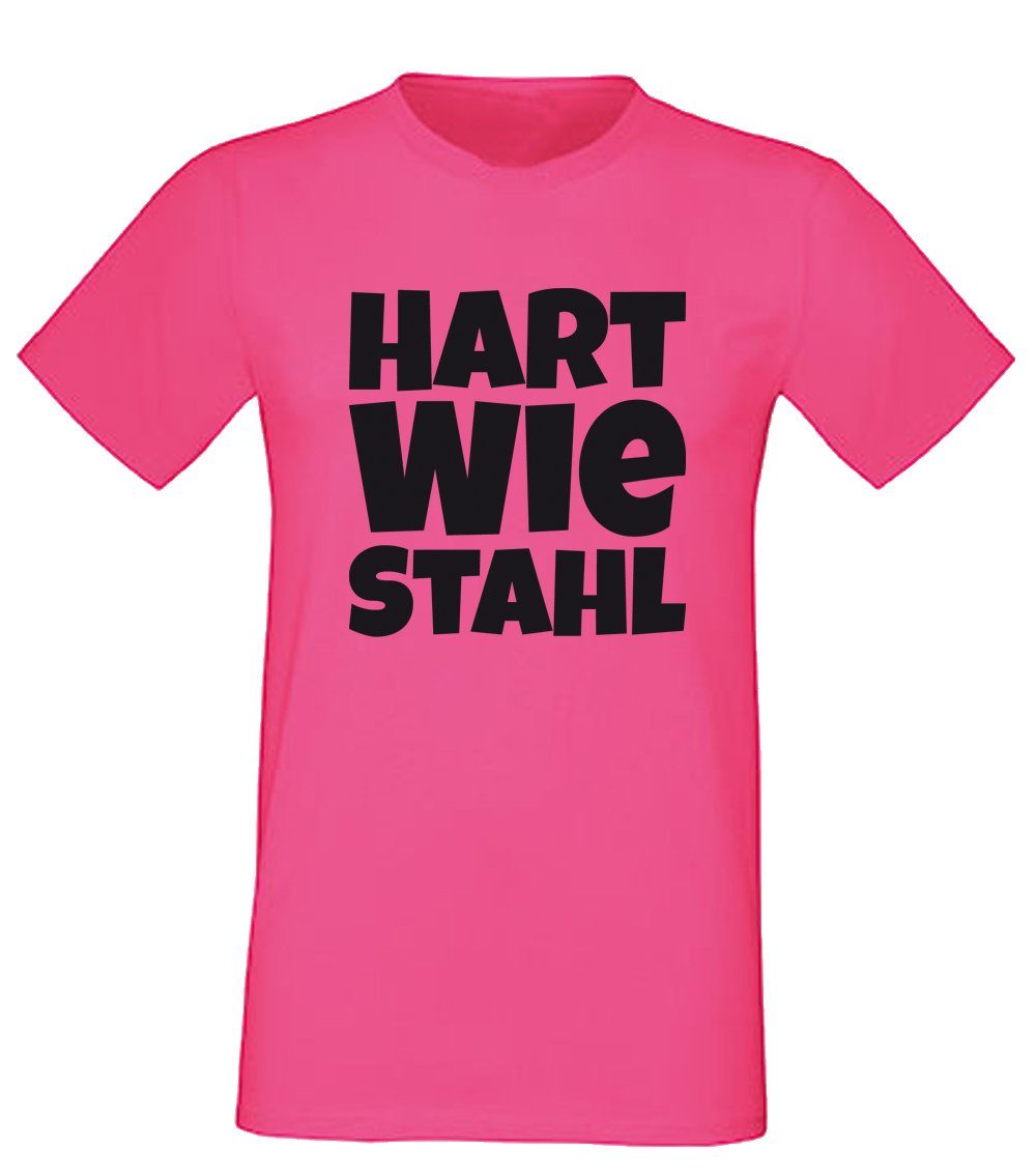 Ggraphics TShirt Hart wie Stahl Herren TShirt, PinkBlackMen