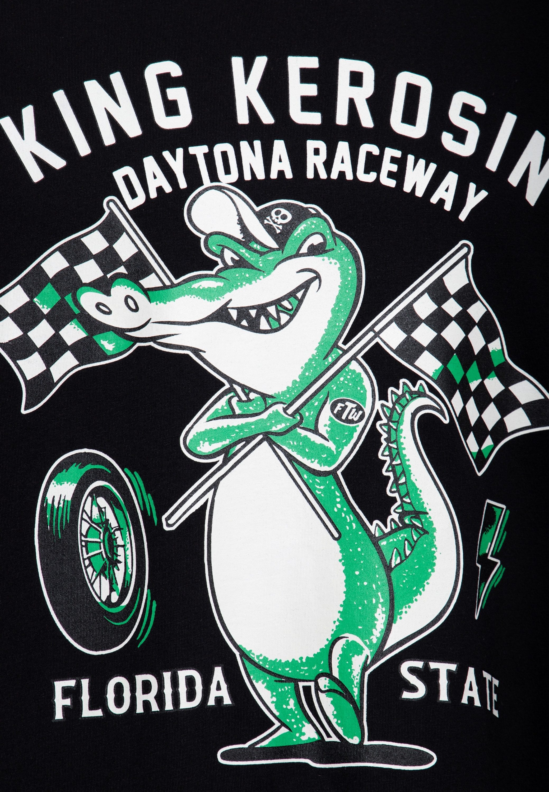 KingKerosin Print-Shirt Daytona Raceway (1-tlg) mit Vintage Racing Motiv