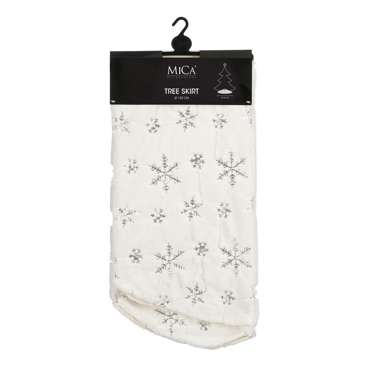 Mica Decorations Weihnachtsbaumdecke Mica Decorations Deko Baumrock Schneeflocke Ø 120