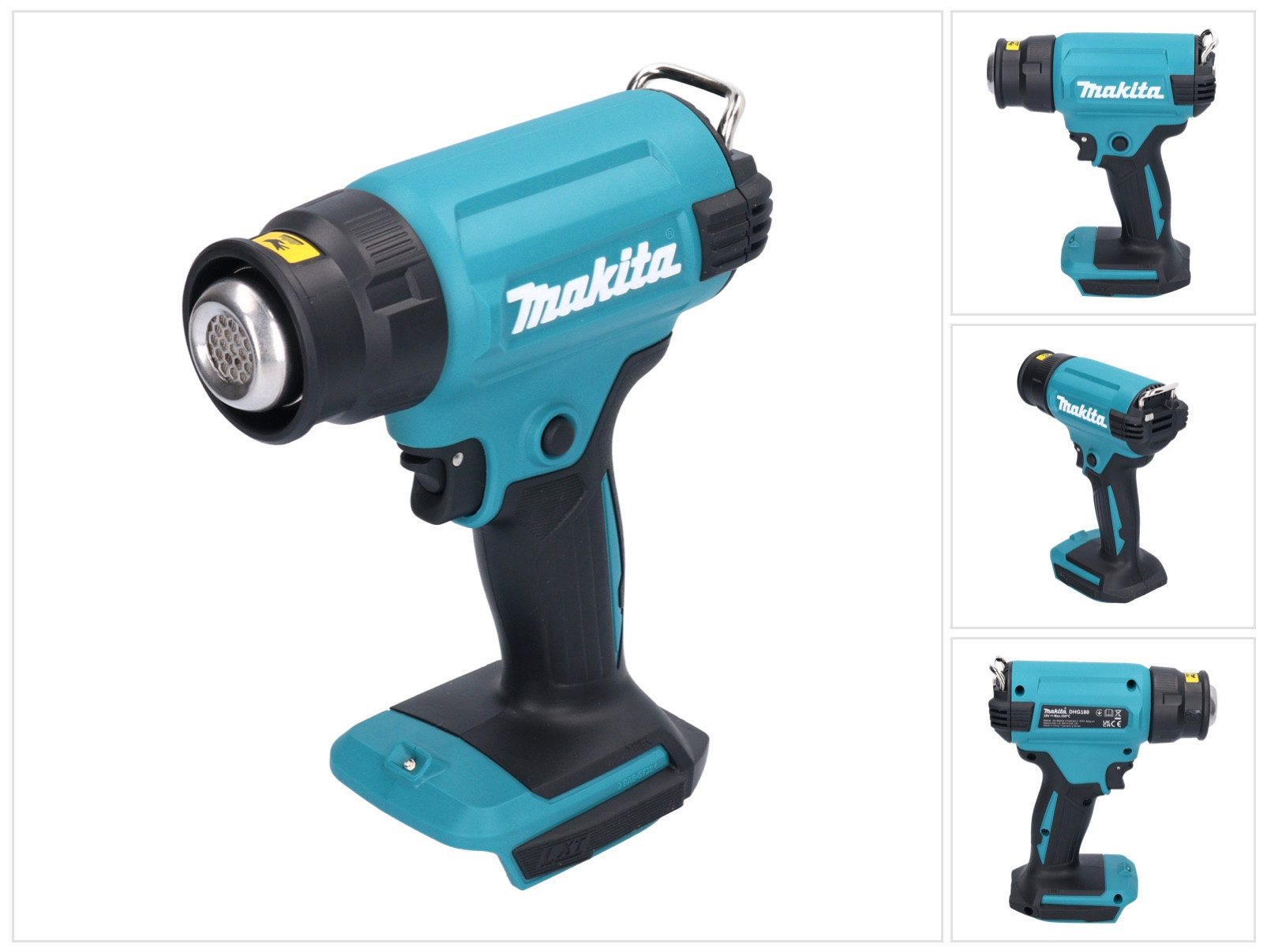 Makita Heißluftgebläse DHG 180 Z Akku Heißluftgebläse 18 V 550 °C Solo - ohne Akku, ohne Lad