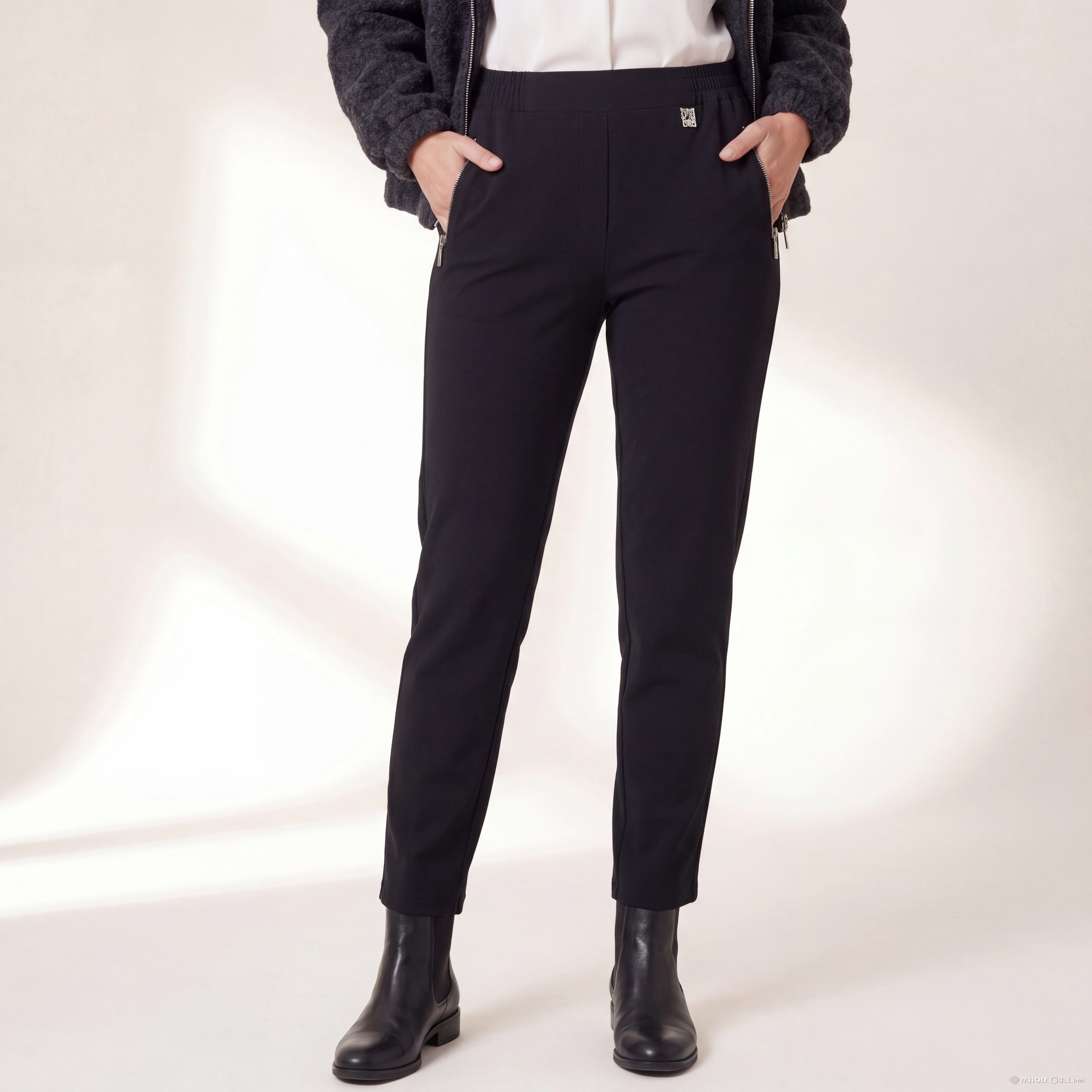 Alica Collection Schlupfhose Damen Schlupfhose moderne Stretchhose in Kurzgrößen in großen Größen erhältlich, Komfort-Stretchbund
