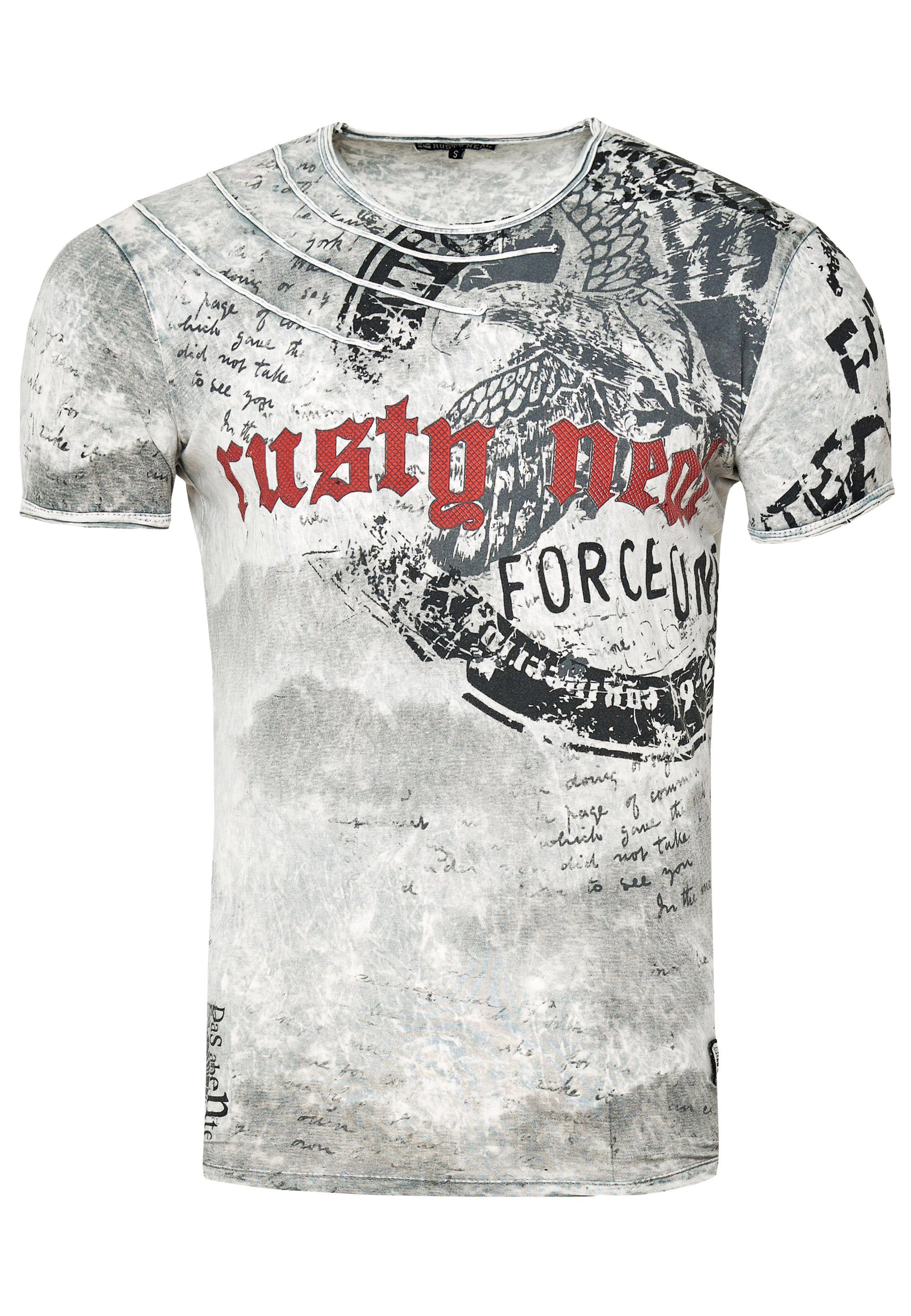 Rusty Neal T-Shirt mit eindrucksvollem Print