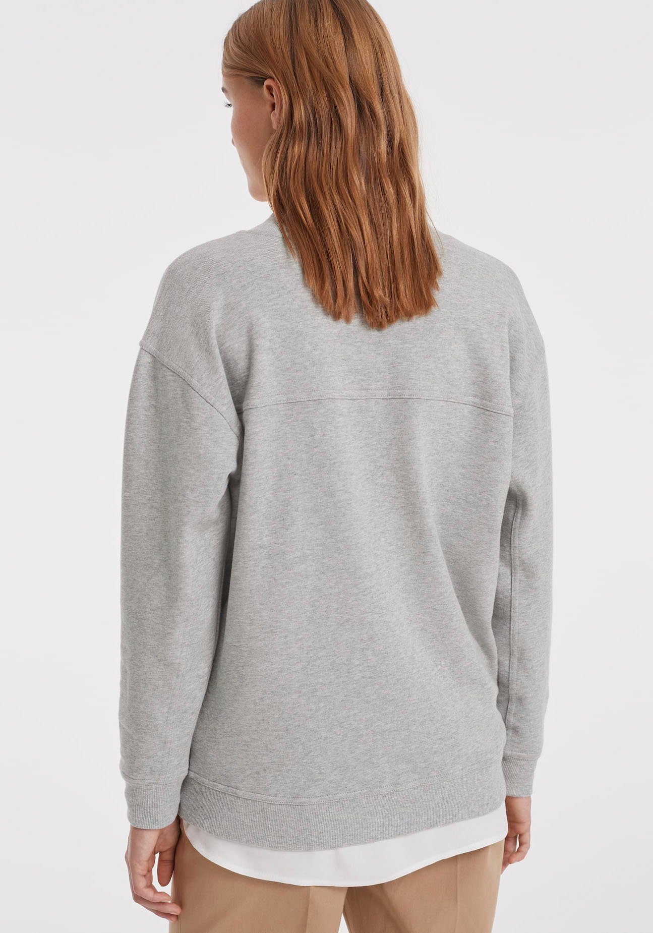 OPUS Sweater »Galicia« im Sweat-Cardigan-Look | OTTO