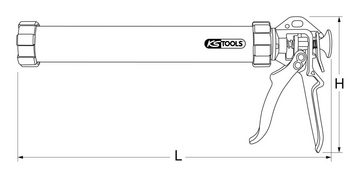 KS Tools Kartuschenpistole, 600 ml, Hand-Kartuschen-Pistole, 480 mm