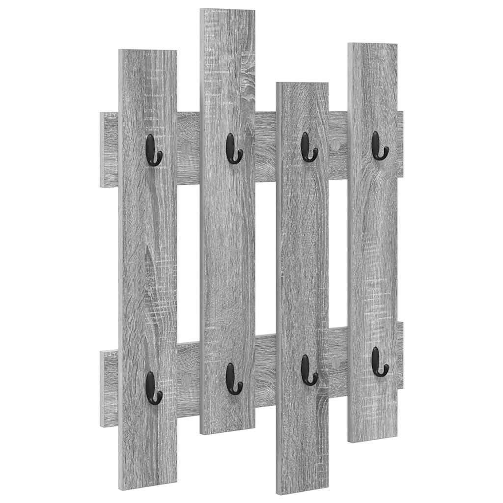 vidaXL Regal Wandmontierter Kleiderständer Grau Sonoma günstig online kaufen
