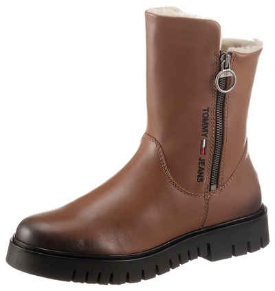 Tommy Jeans »VISIBLE WARMLINED FLAT BOOT« Winterboots mit Logostickerei