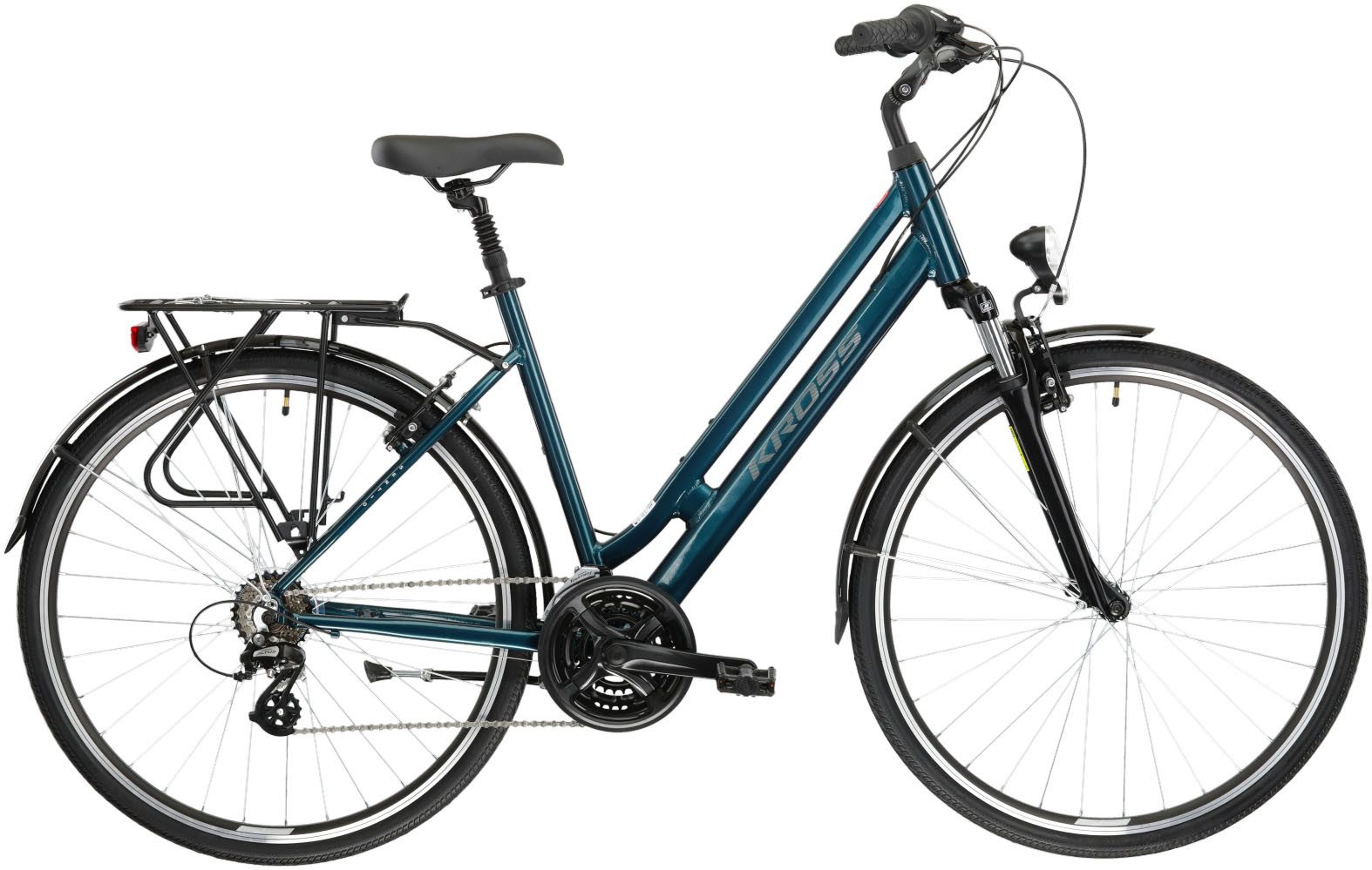 Kross Cityrad KROSS Citybike Sentio 2.0 blau 21 Gänge, 21 Gang Shimano ALTUS M310 Schaltwerk, Kettenschaltung