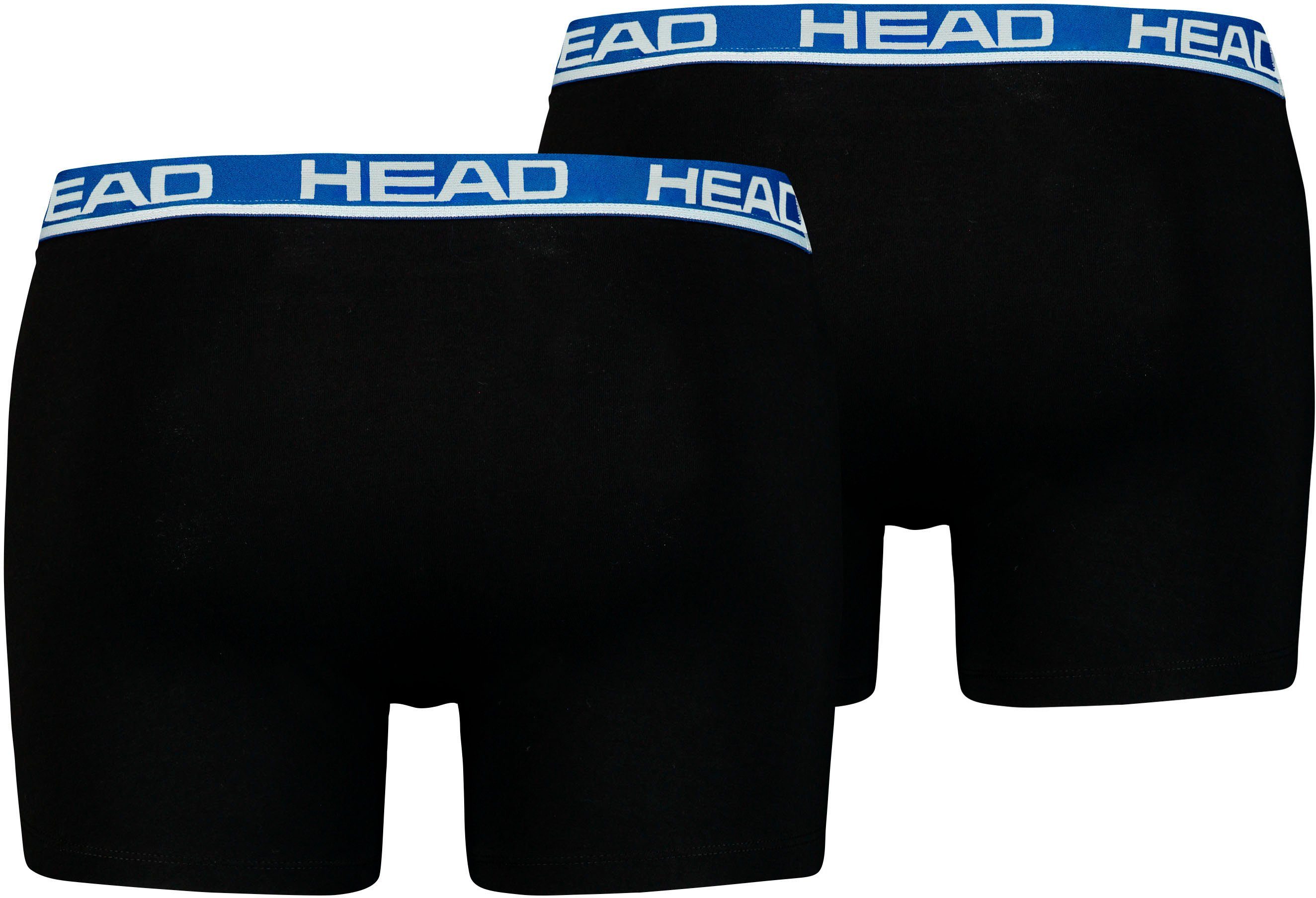 Boxershorts Baumwolle blue-black (2-St) superweicher aus Trunks Head