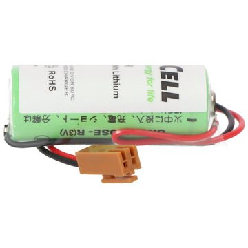 Sanyo Lithium Batterie CR17450E-R Size A, LX98L-0031-0012, mit Kabel und St Batterie, (3,0 V)