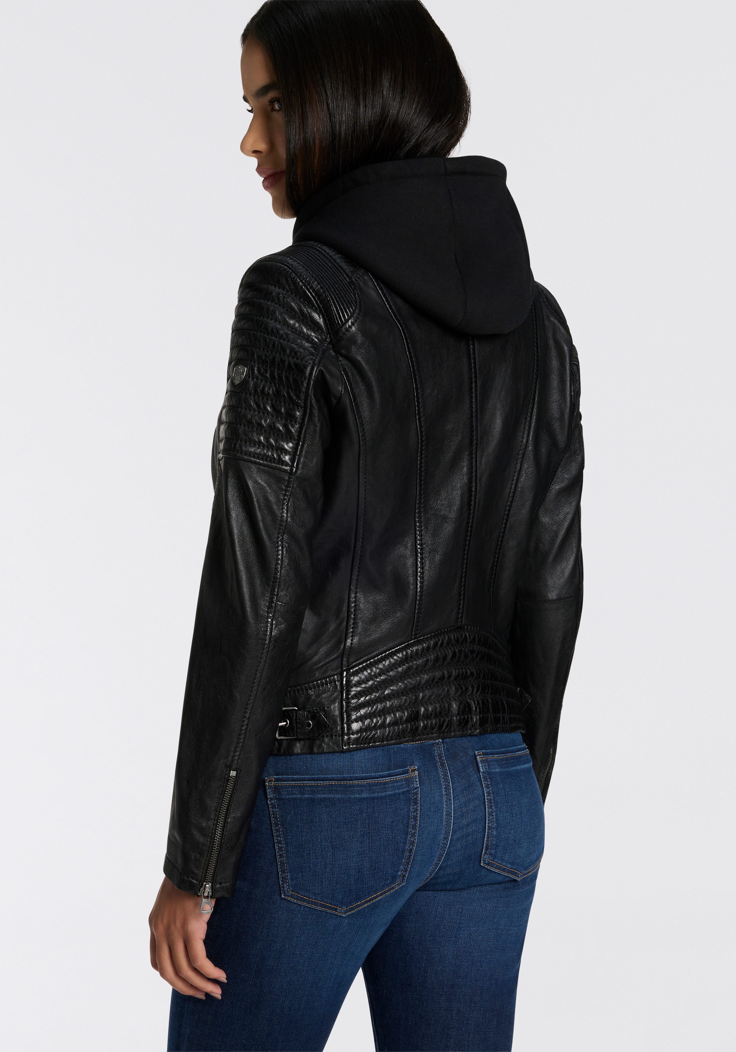 Mauritius Bikerjacke SAMINA 2-in-1-Jacke - mit abnehmbarem Kapuzen-Sweat-Ei günstig online kaufen