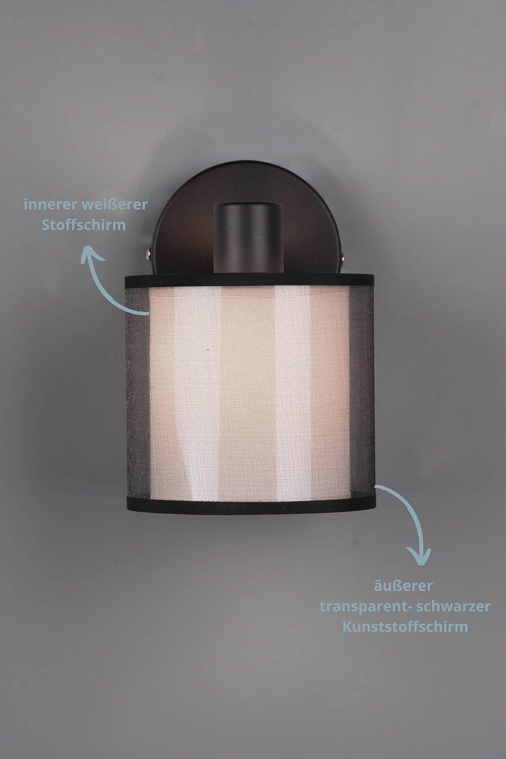 lightling Wandstrahler Barto, ohne Leuchtmittel, E14