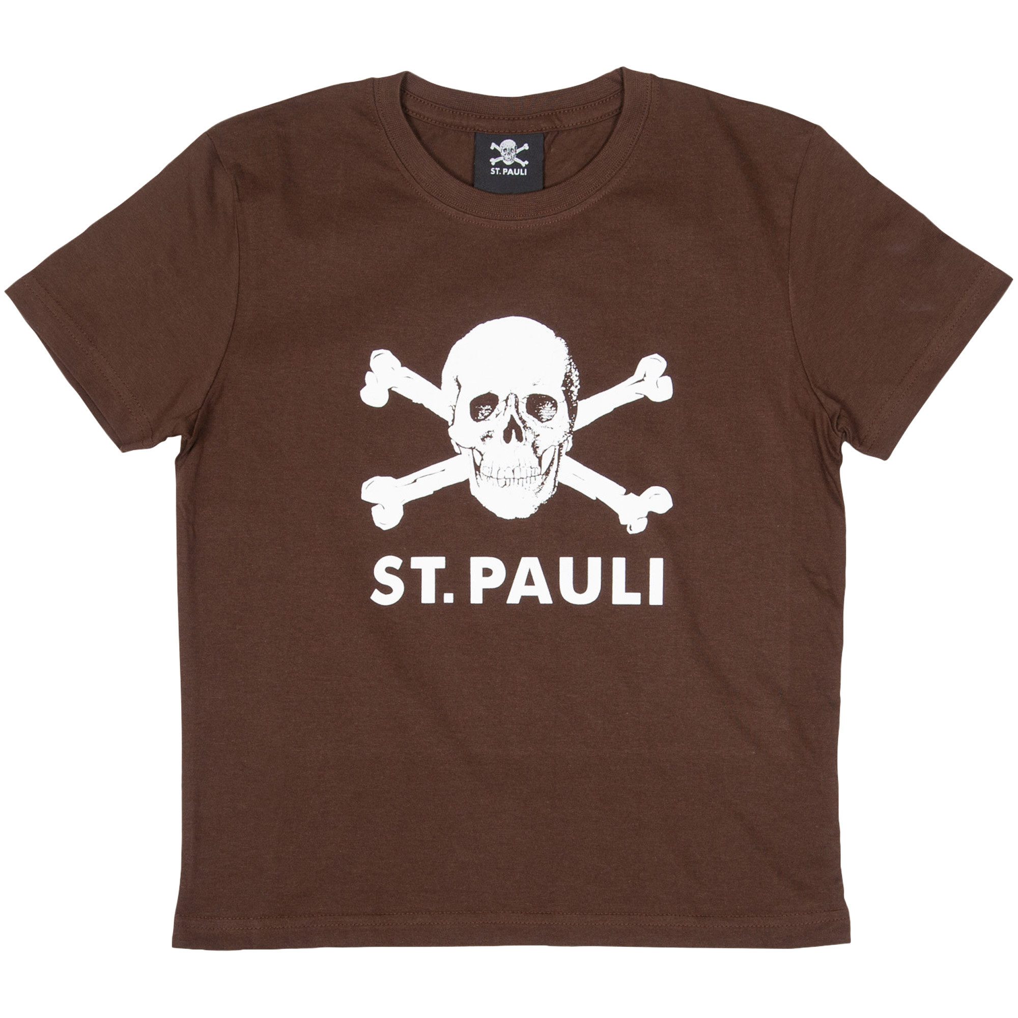 FC St. Pauli T-Shirt FC St. Pauli - Kinder T-Shirt Totenkopf - braun