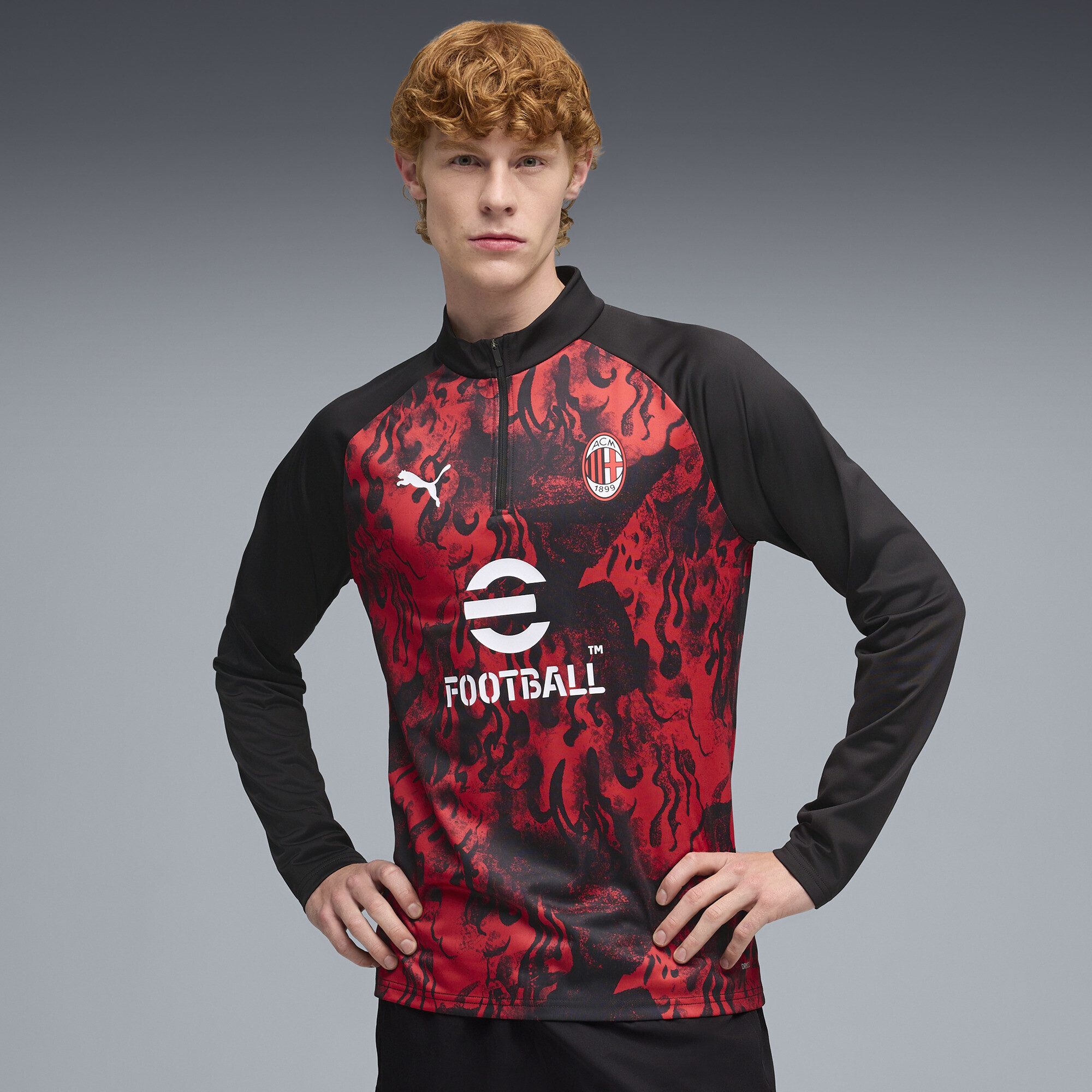 PUMA T-Shirt AC Milan Aufwärmoberteil Herren