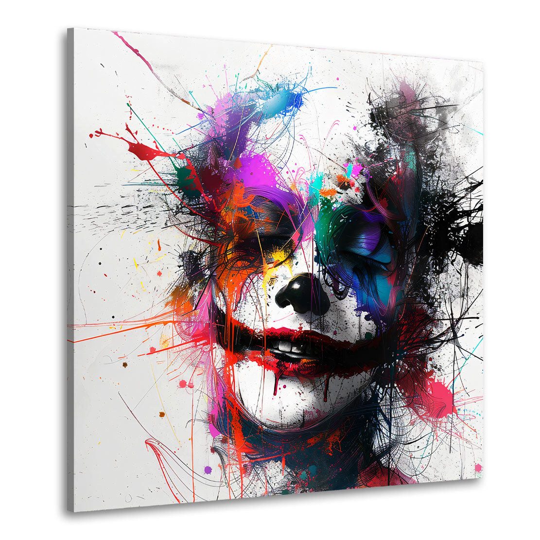 Artedinoi Leinwandbild Abstrakt Joker im Pop Art Leinwandbild Wandbild Kunstdruck XL Wanddeko, Joker, abstraktes Porträt