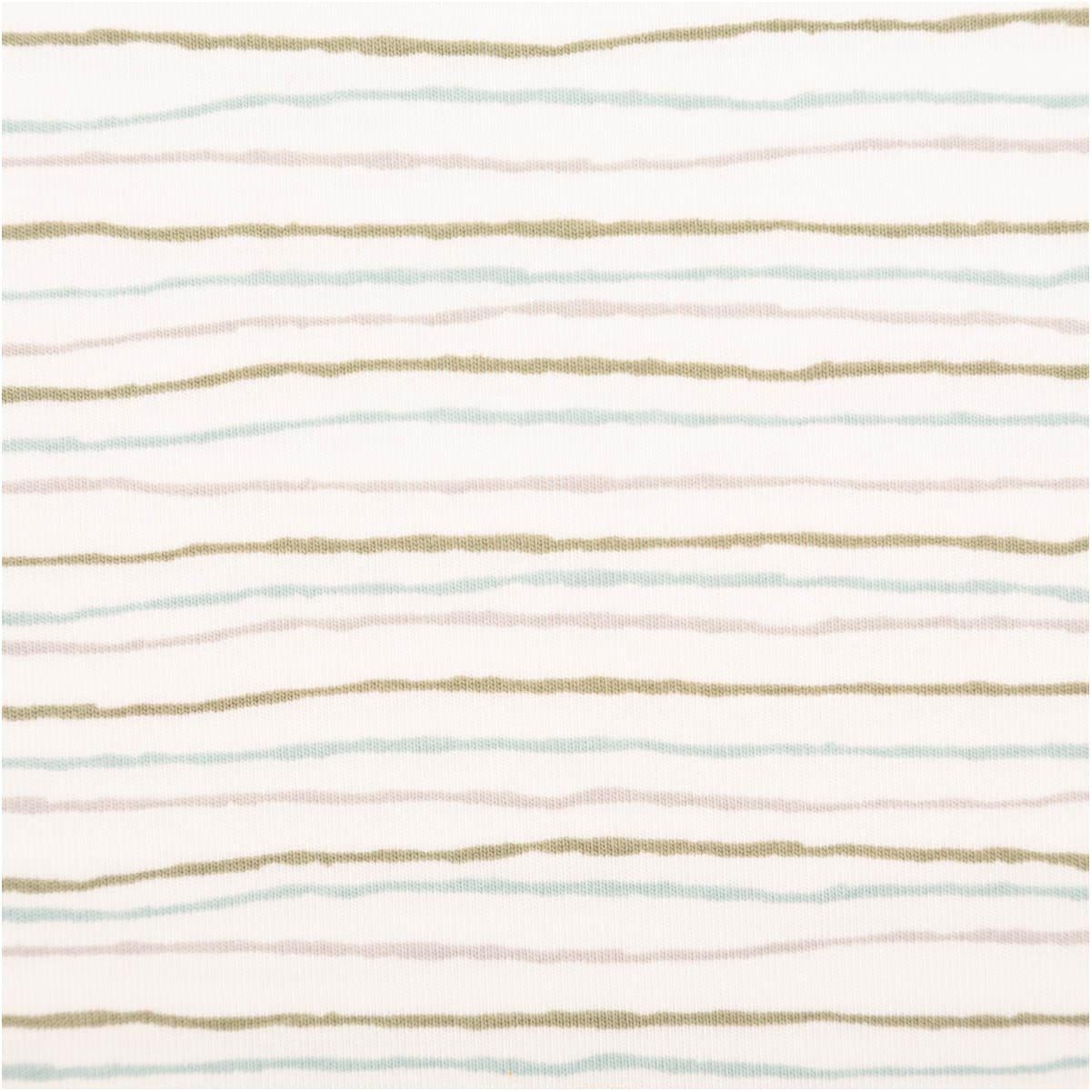 SCHÖNER LEBEN. Stoff Jersey Baumwolljersey Baby und Kinderstoff Streifen wollweiß 1,50m, allergikergeeignet