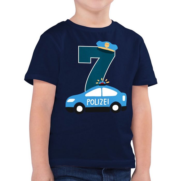 Shirtracer T-Shirt Polizei Siebter - 7. Geburtstag - Jungen Kinder T-Shirt tshirt polizei