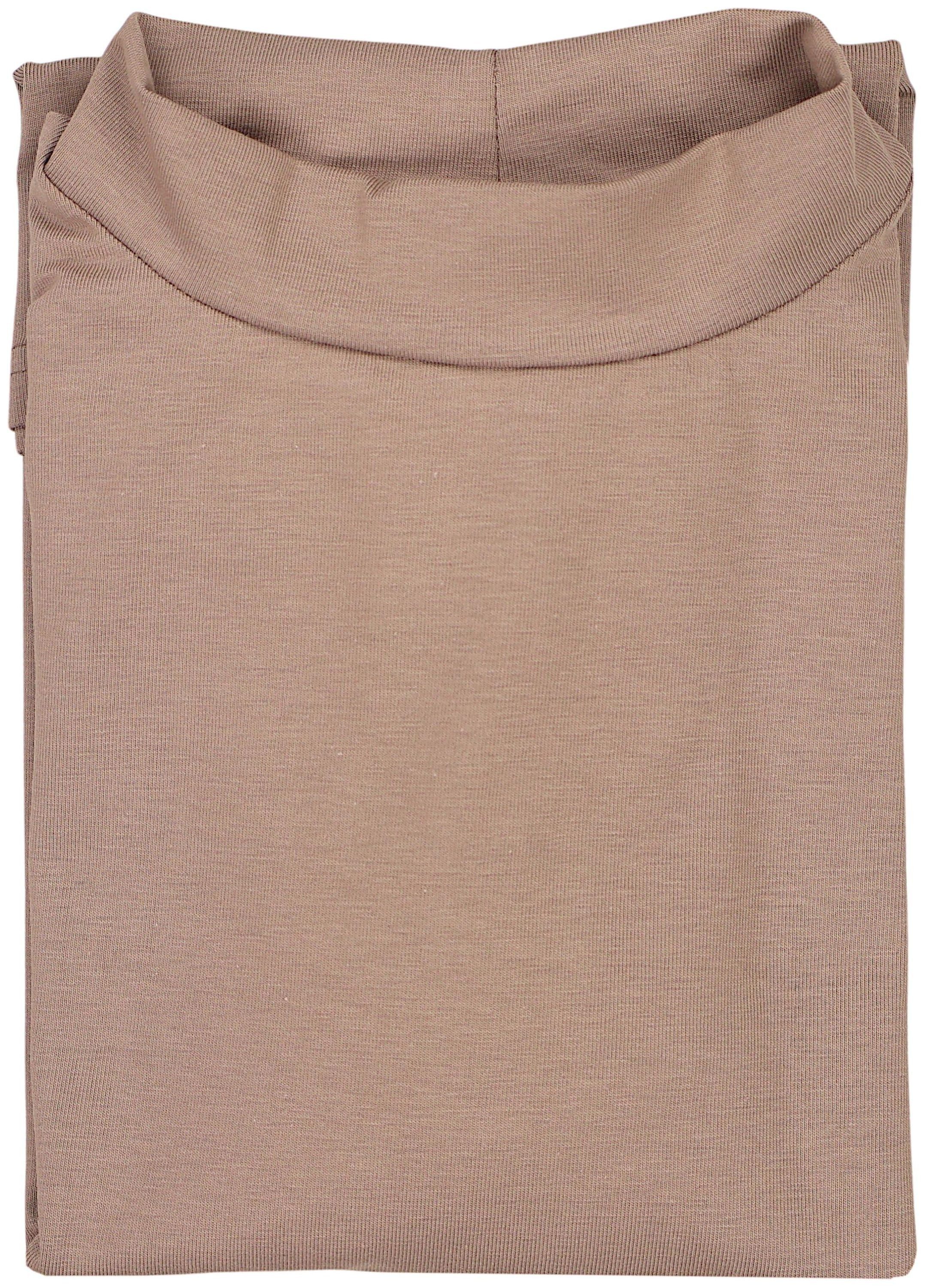 Rollkragenshirt Alkato Damen Langarm Shirt mit Stehkragen