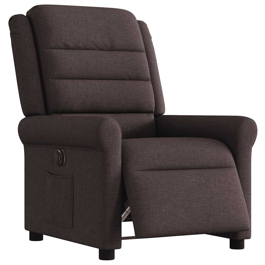 vidaXL Sessel Relaxsessel Elektrisch Dunkelbraun Stoff günstig online kaufen