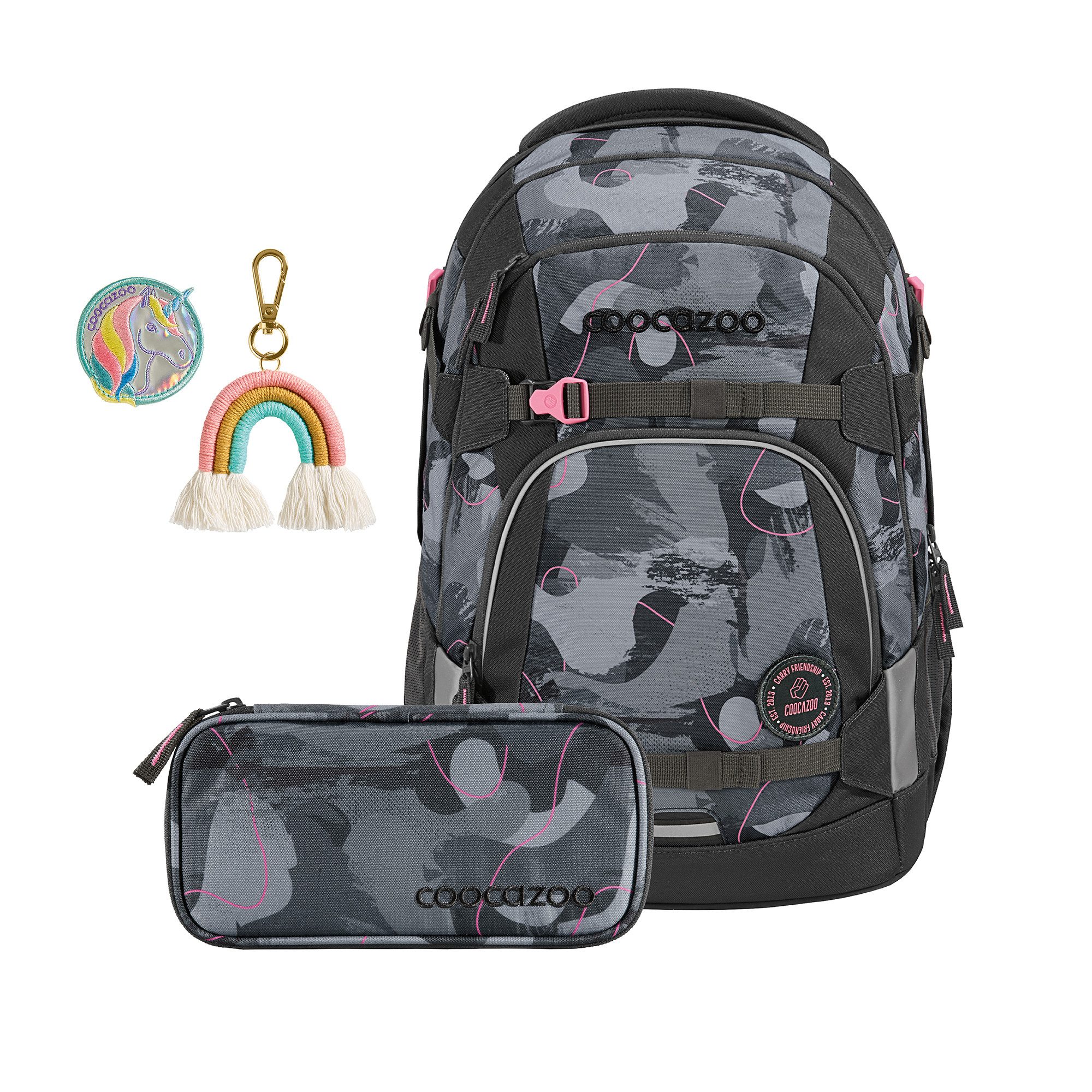 coocazoo Schulranzen Schulrucksack-Set MATE COLOUR UP-Set (4-tlg)