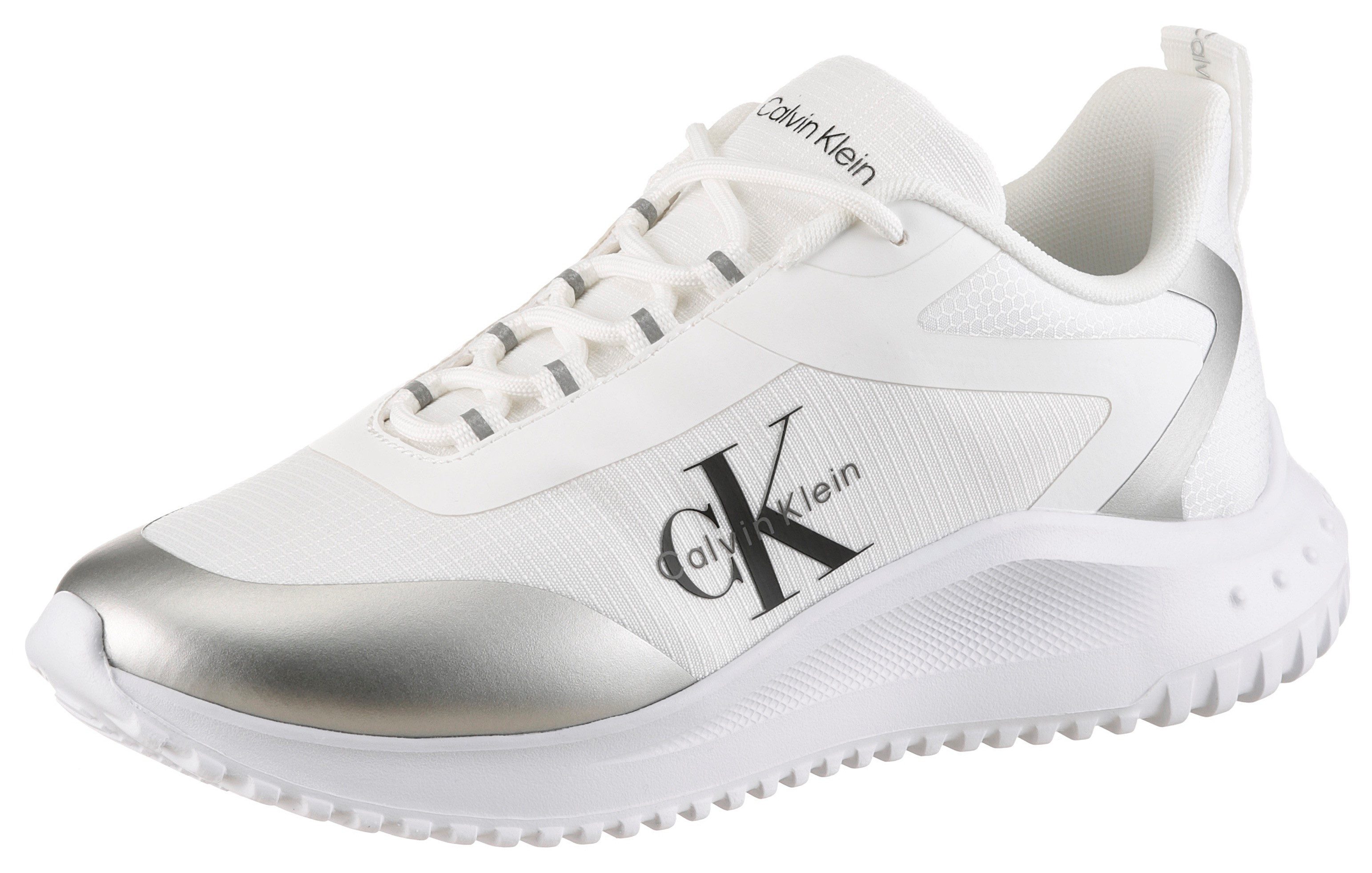 Calvin Klein Jeans EVA RUNNER LOW LACE MIX ML WN Plateausneaker Schnürschuh, Halbschuh, Freizeitsneaker mit seitlichem Logoschriftzug