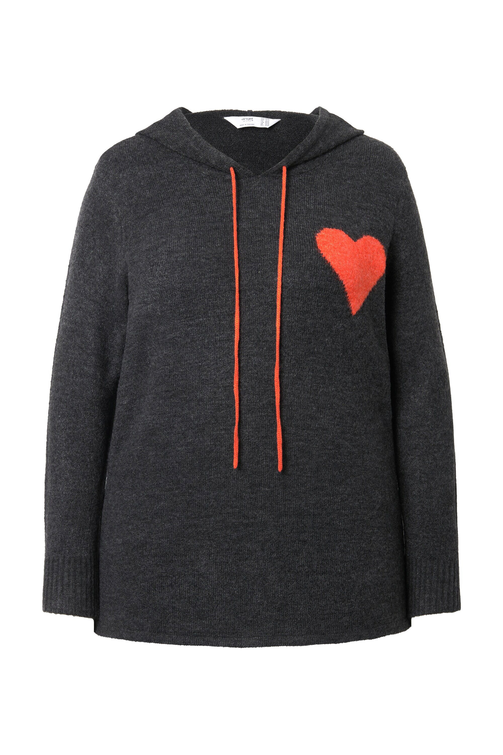 Angel of Style Strickpullover Kapuzen-Pullover Straight Fit kleines Herz günstig online kaufen
