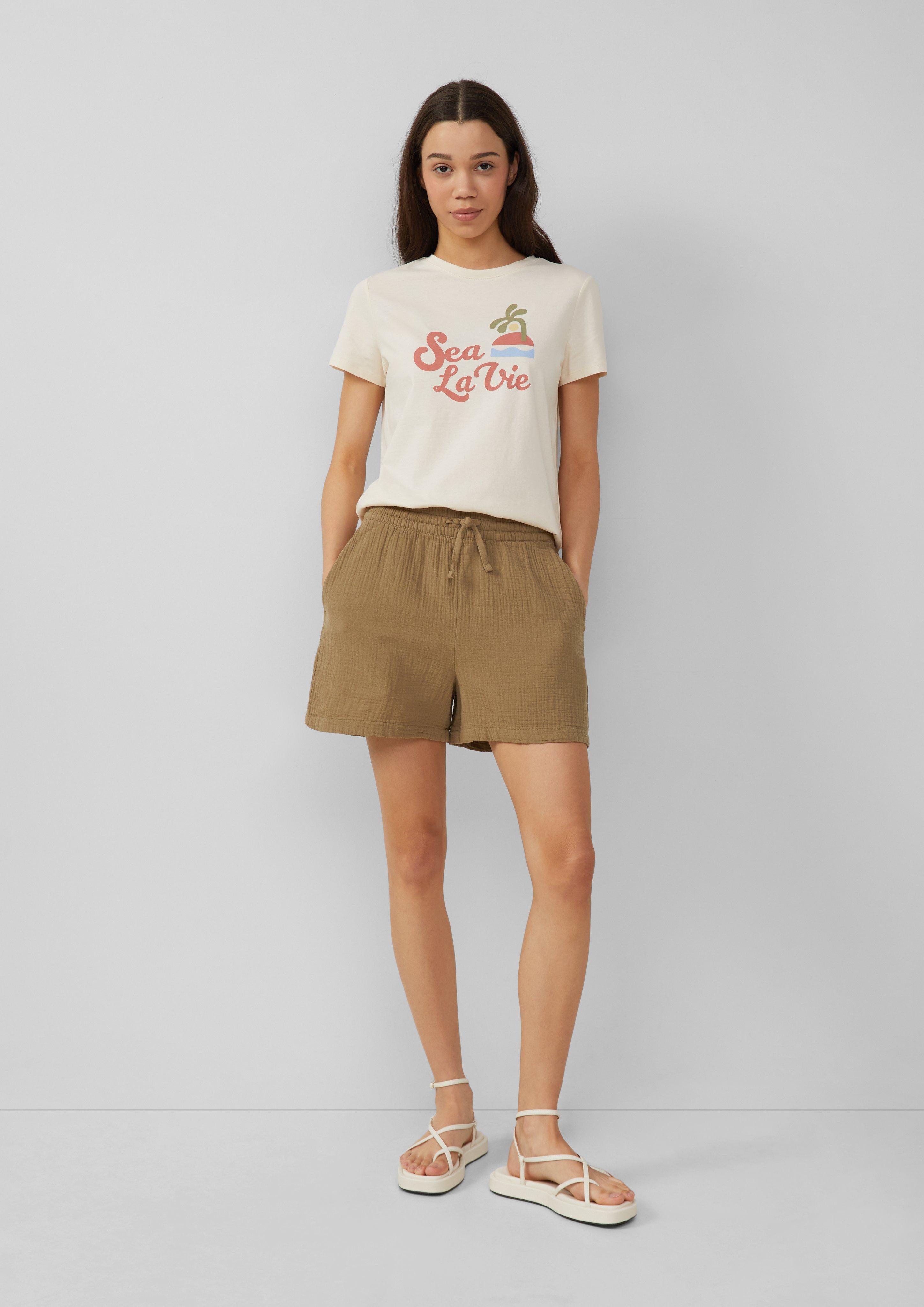 QS Shorts Shorts aus Musselin günstig online kaufen