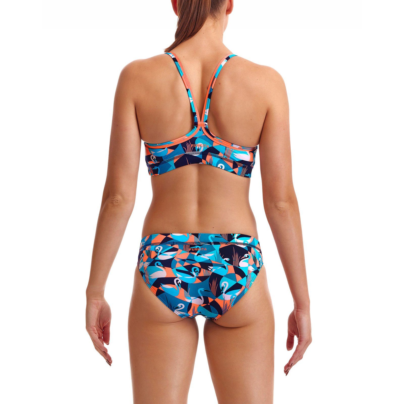 Funkita Bustier-Bikini Sports Brief 50+ Song mit UV-Schutz Swan + Top