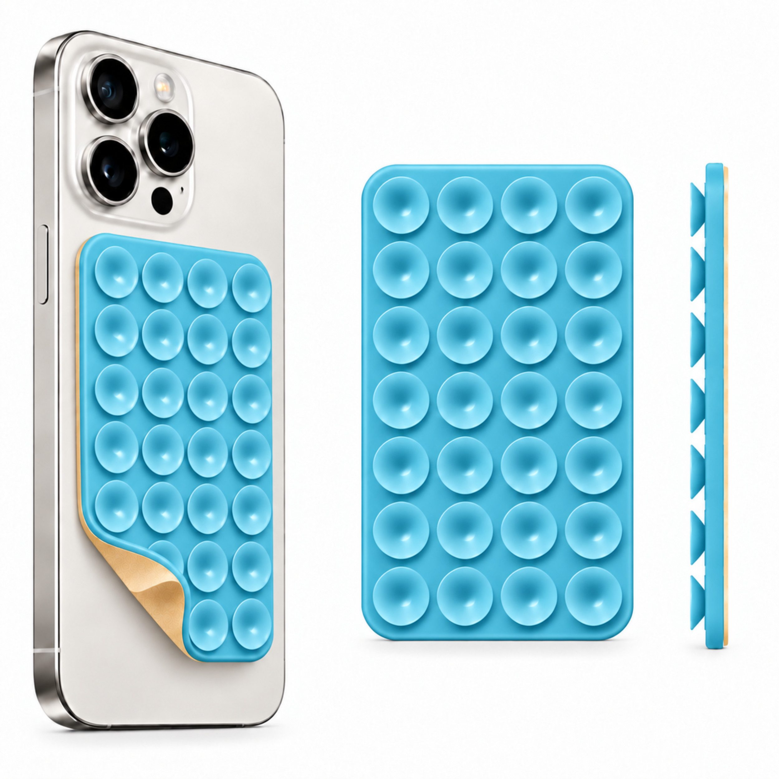 PlugUp Popsockets Silikon-Handyhalterung mit Saugnäpfen für Smartphones, (Spar-Set, 2-tlg., 2er-Set, Universelle Silikon-Handyhalterung für Smartphones im 2er-Set)