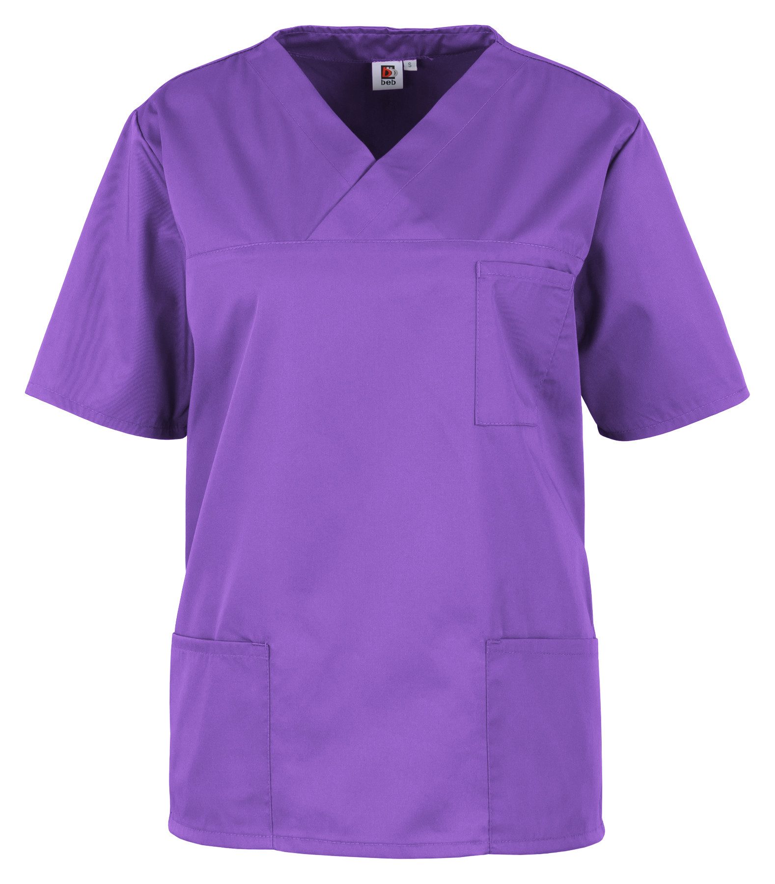 BEB Schlupfbluse beb Basic Kasack Unisex Kurzarm Violett günstig online kaufen