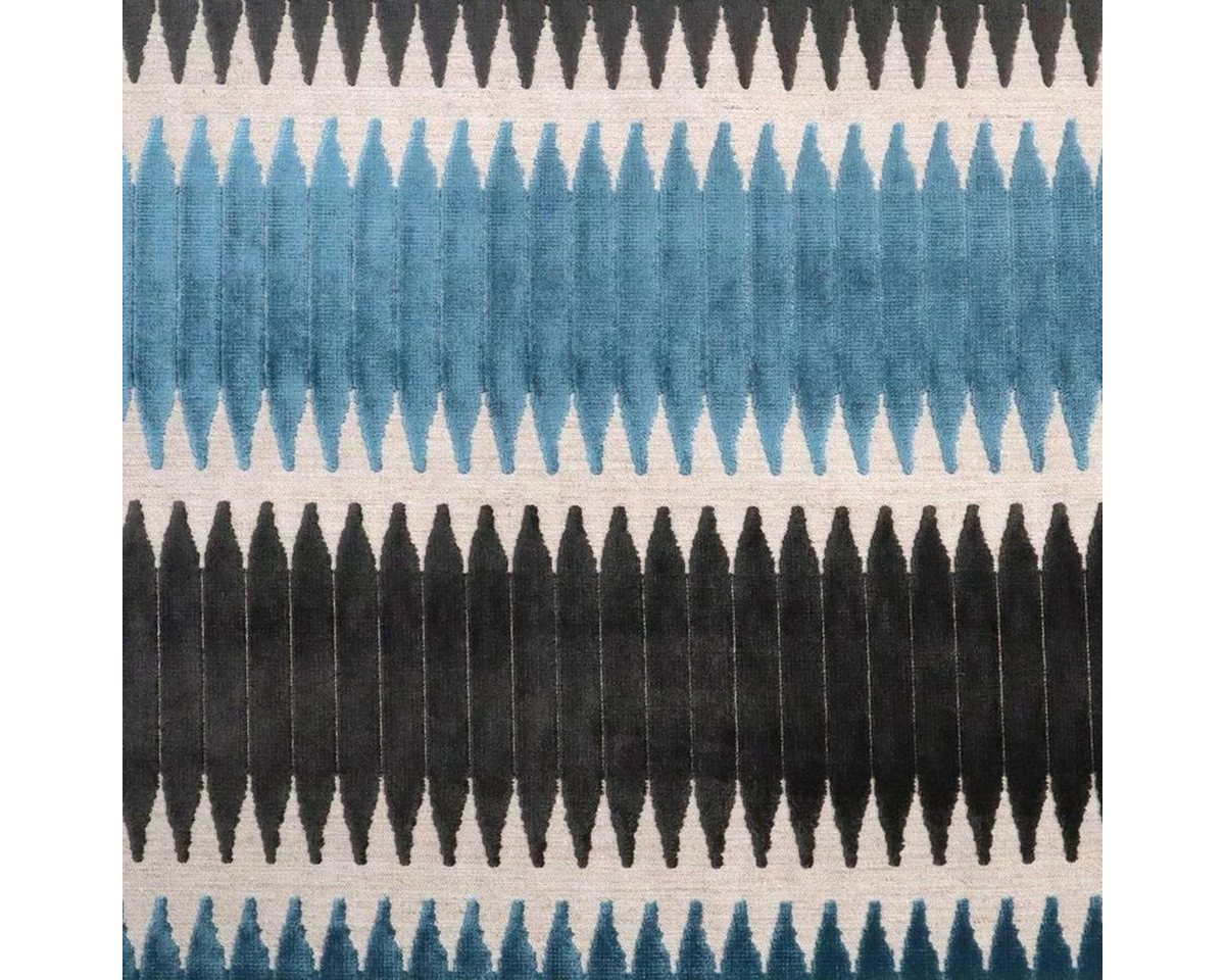 Thumbnail - Stofferia Stoff Polsterstoff Samt Jacquard Nevido Lagoon, Breite 137 cm, Meterware
