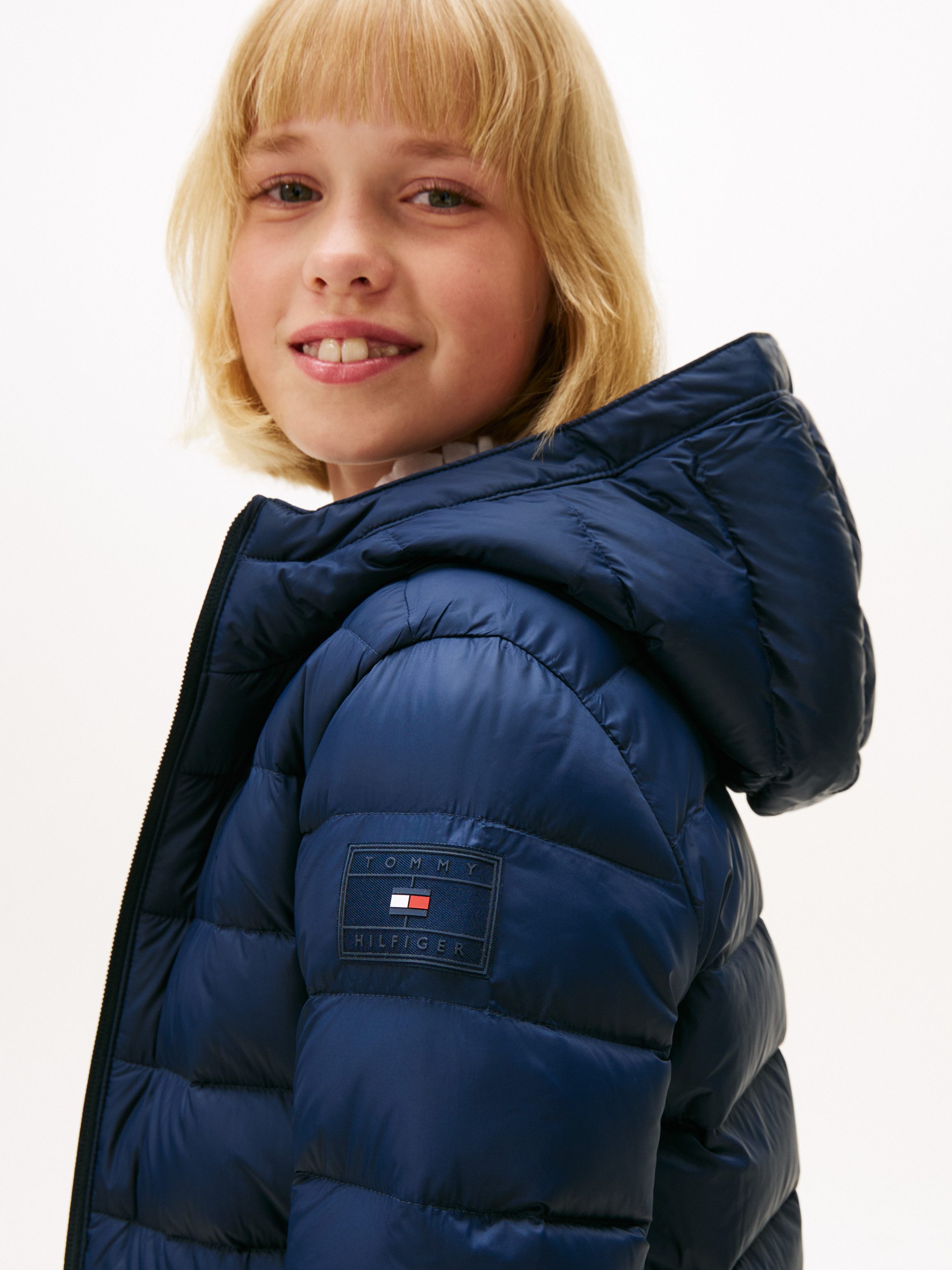 Tommy Hilfiger Steppjacke U LIGHT DOWN HOODED JACKET Kinder bis 16 Jahre