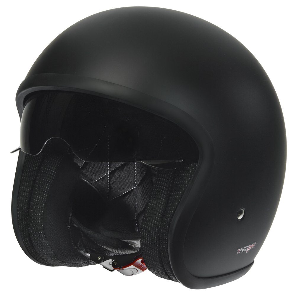 Motorradhelm RC-590 Jethelm Custom Motorradhelm Chopper Chopper Motorrad Roller Helm ruegerRC-590 Matt Schwarz XS