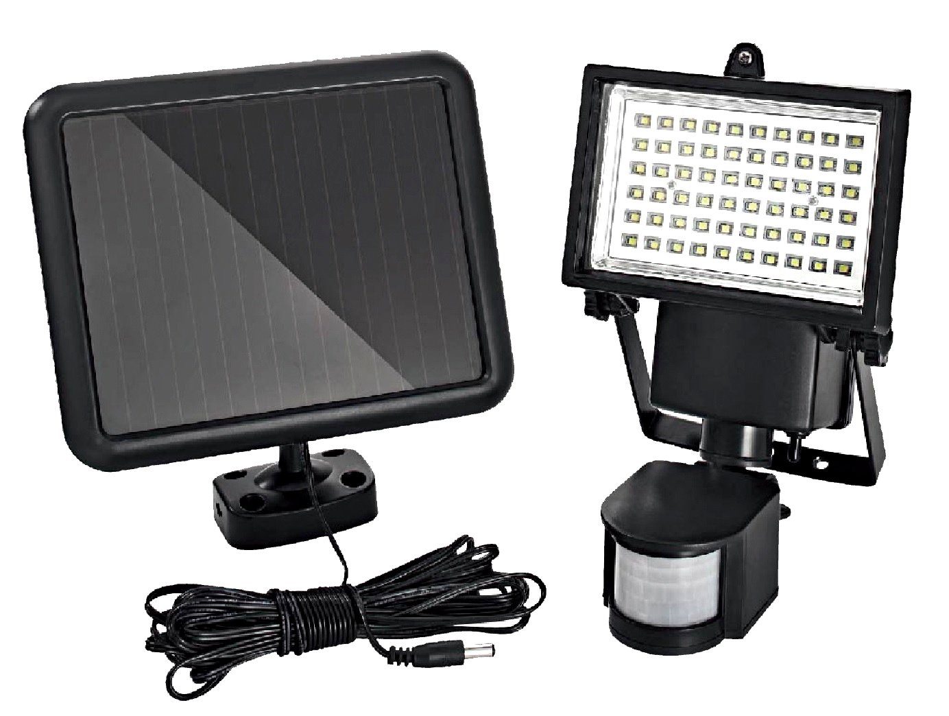 100 LED Solarleuchte Solarlampe Bewegungsmelder Außen Fluter Sensor Strahler 4x 