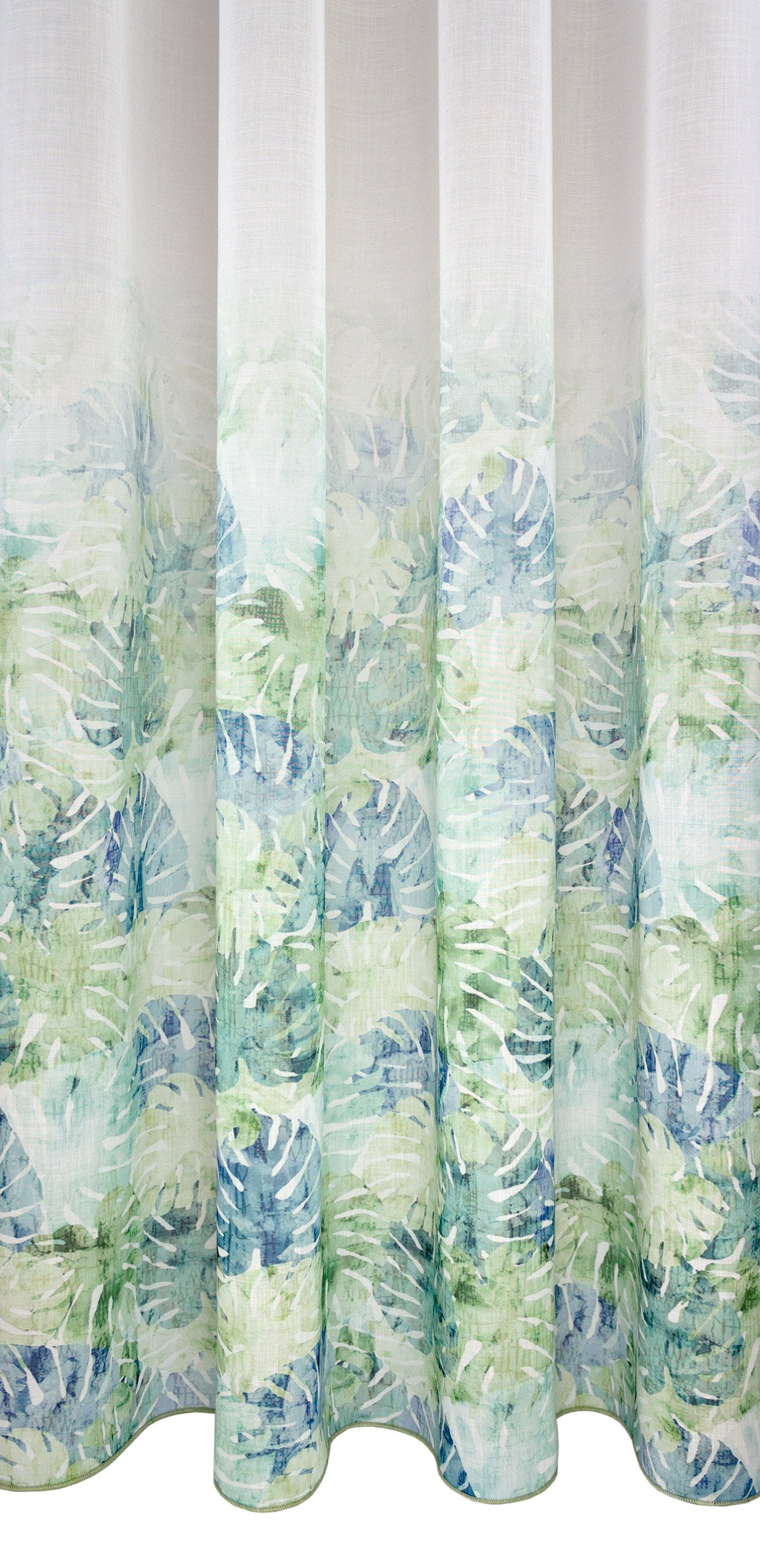 Vorhang Zara, VHG, grün (1 Ösen St), Digitaldruck, halbtransparent, Farbverlauf, Aquarell