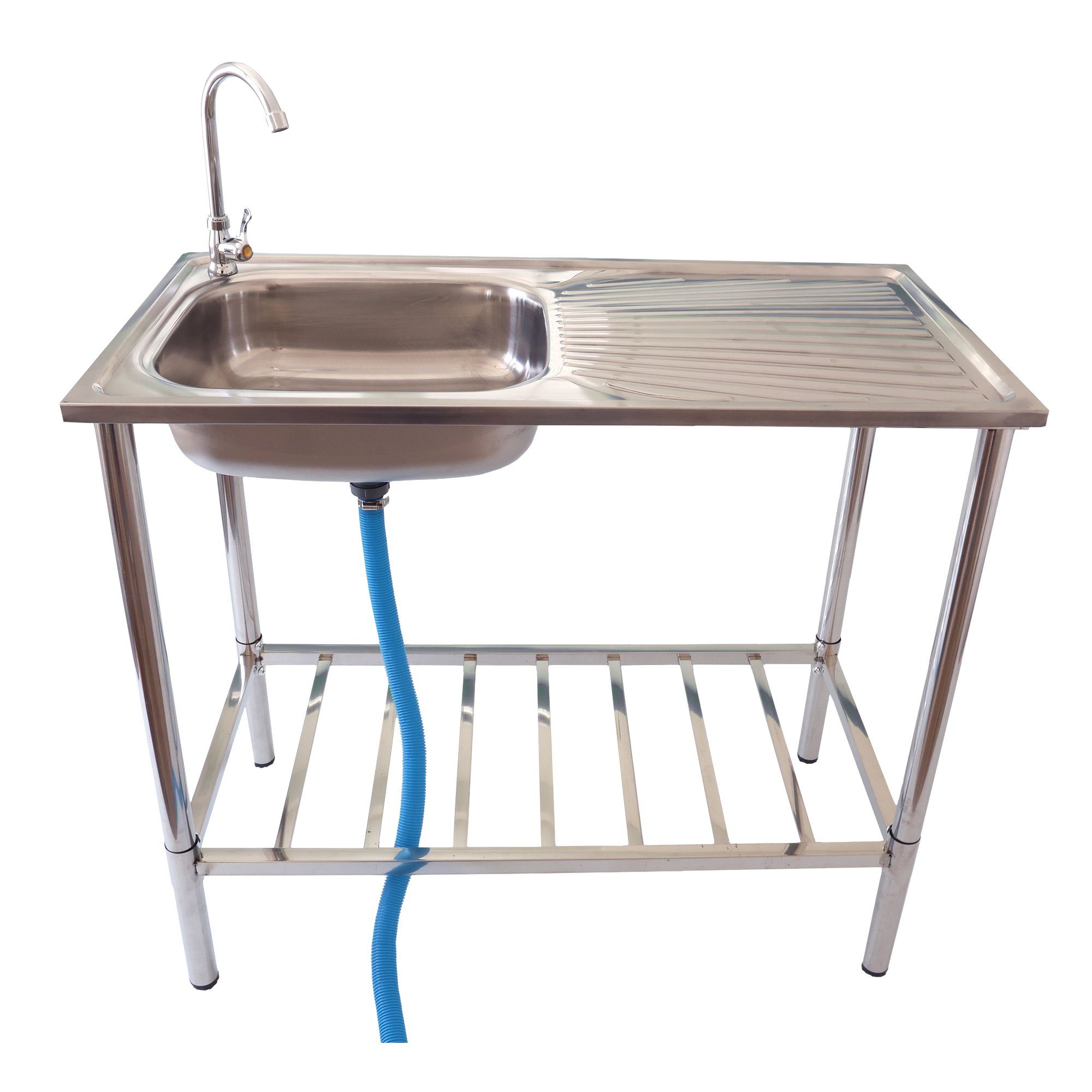Lemodo Küchenspüle Outdoor Spüle, Edelstahl Spültisch mit Wasserhahn, 100/5 günstig online kaufen
