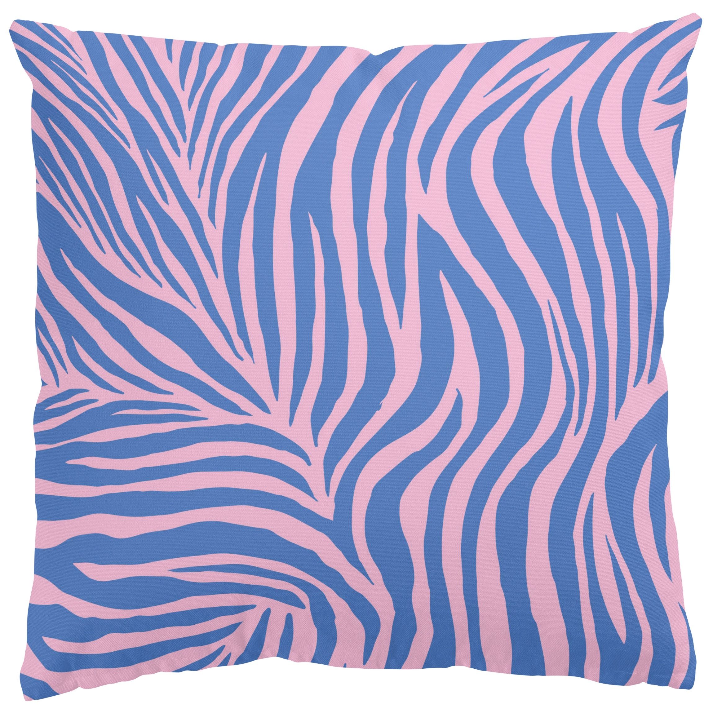 Bilderdepot24 Dekokissen drinnen Kissenhülle/ Sofakissen/ Zierkissen blau Muster Pop Art, Bezug mit / ohne Füllung Zierkissen Outdoor Sofa Bett
