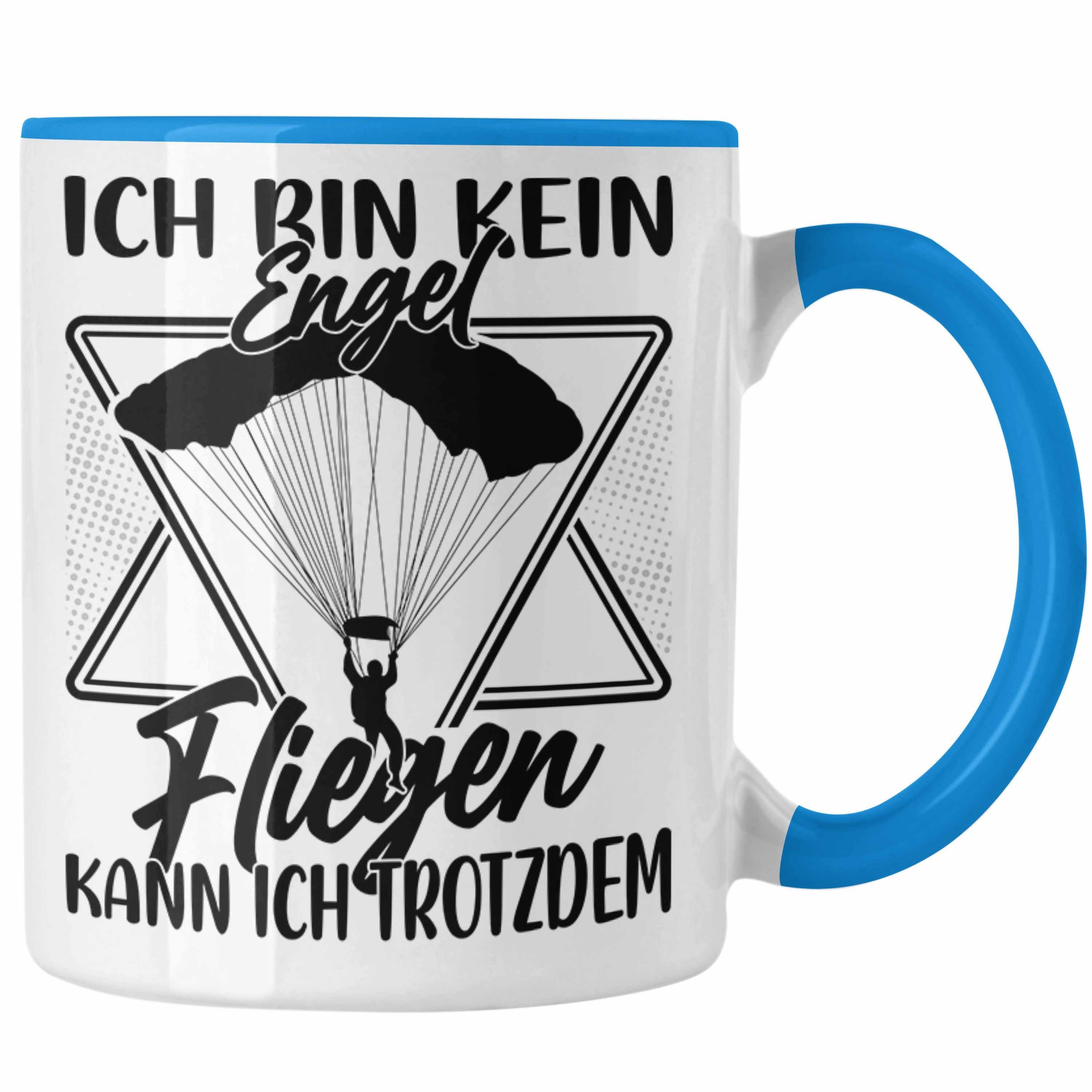 Gleitschirm-Flieger Geschenk Geschenkidee Tasse Trendation Blau Gleitschirmflieger Kaf Tasse