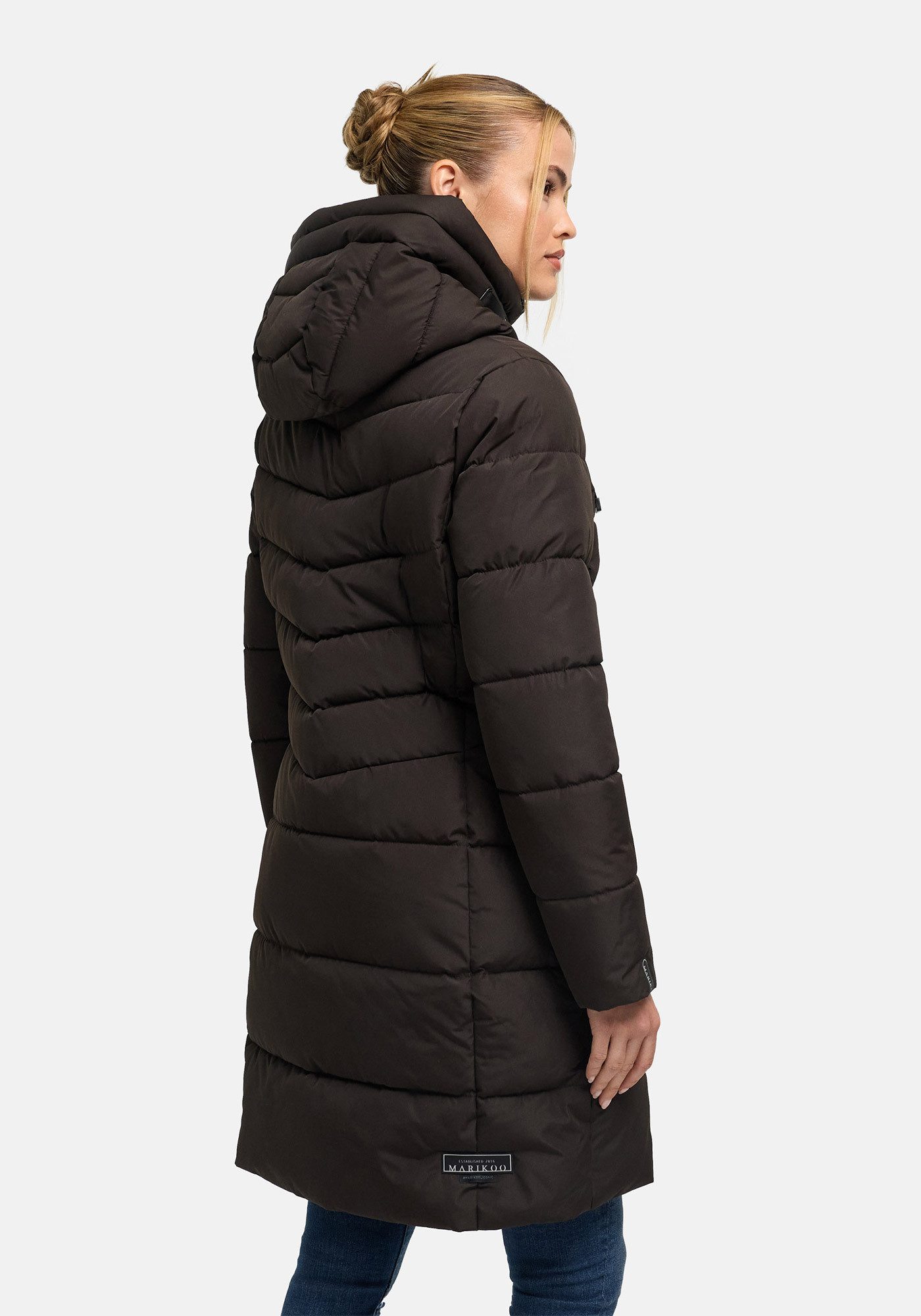 Marikoo Winterjacke Natsukoo XVI Stepp Mantel mit großer Kapuze – Bild 4 von 5