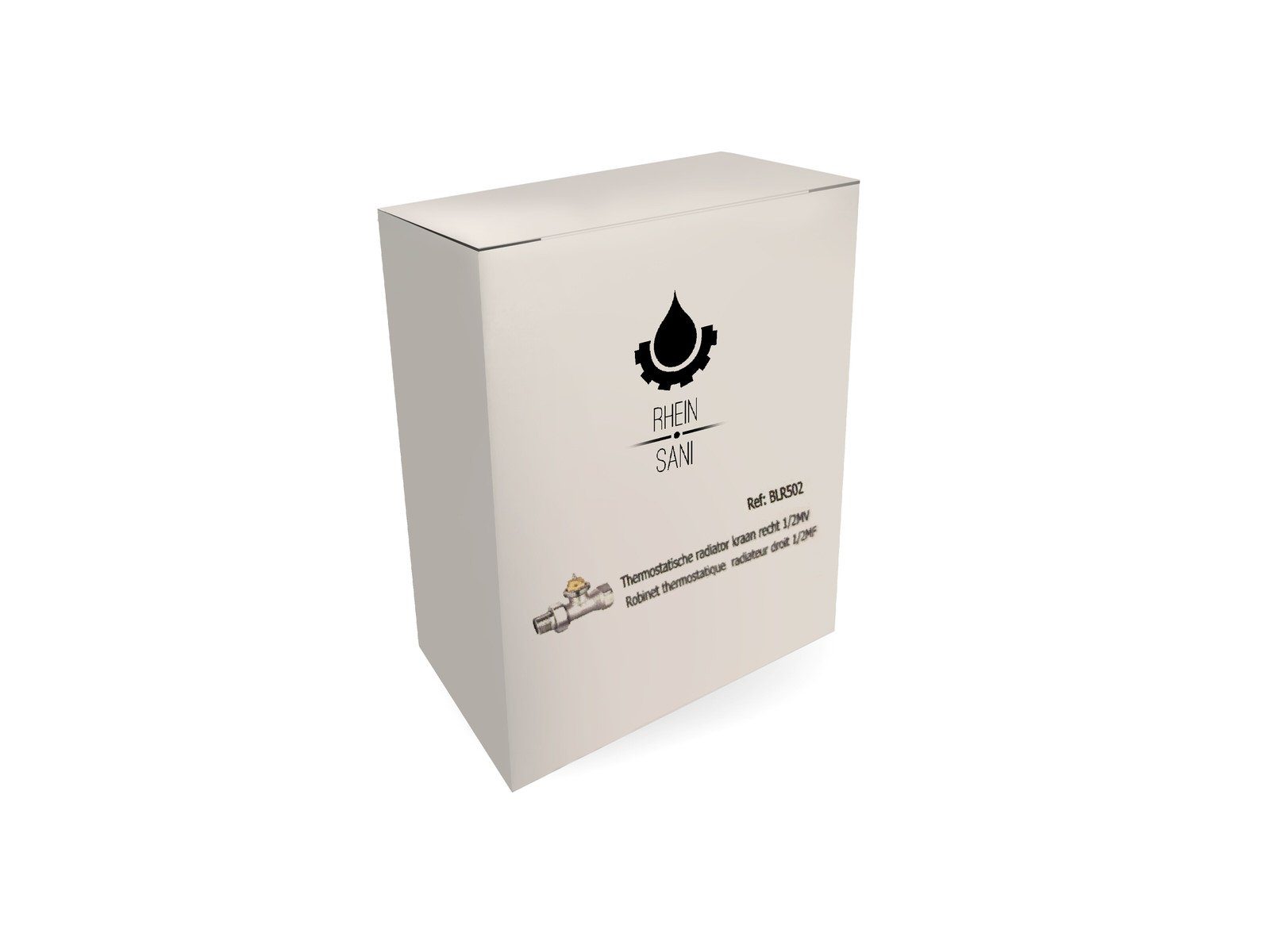 Belrad Heizkörper BLR502, Thermostatventil Ventil 1/2" Vorlaufverschraubung Zoll Durchgang