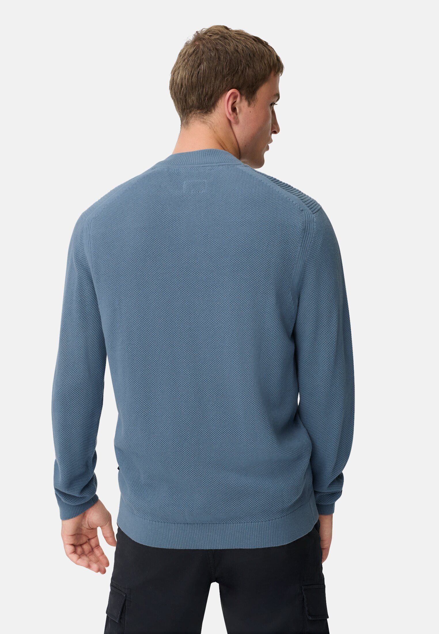 camel active Strickjacke im Bomberstil Langarm Stehkragen Stehkragen günstig online kaufen