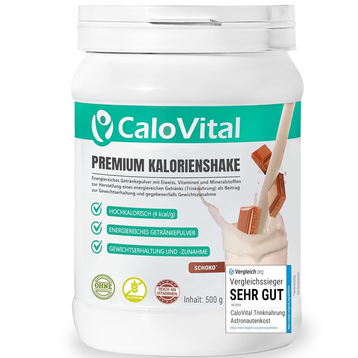 CaloVital Zunehmen hochkalorische Trinknahrung Gewichtszunahme CaloVital 500g Pulver, 1 St.