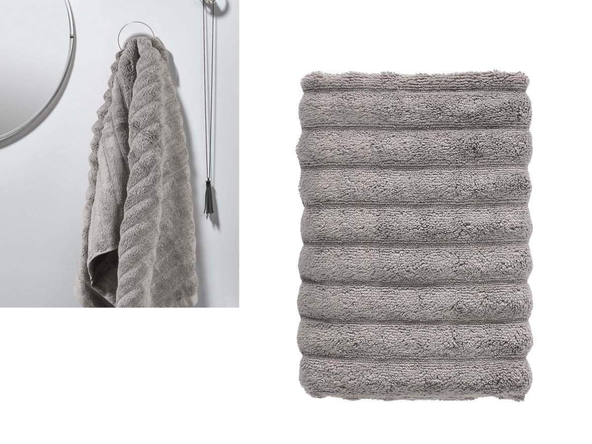 taupe Zone 50x100cm, weiche Inu, (1-St), skandinavisches Oberfläche Handtuch Denmark schlichtes Baumwollstoff Design,