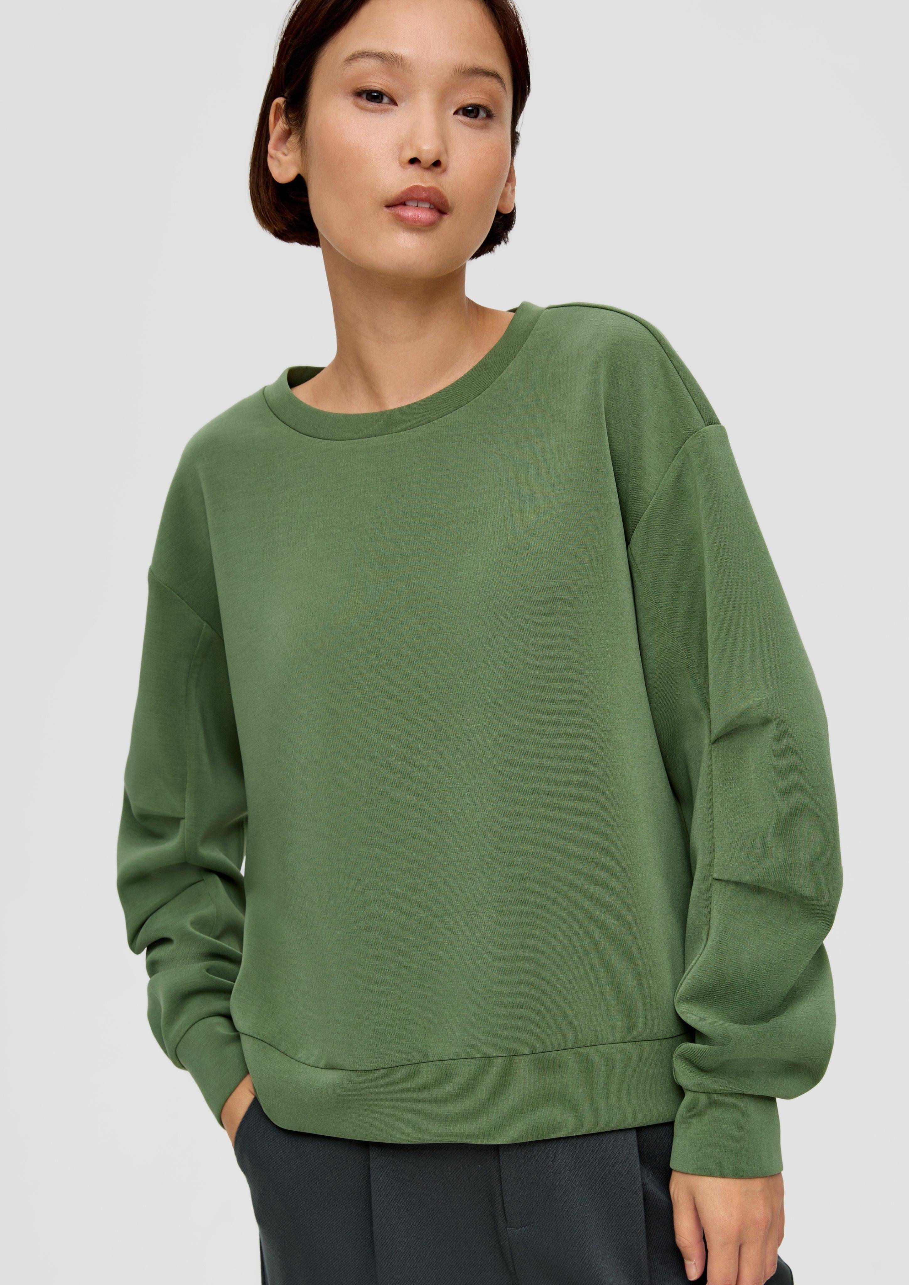 s.Oliver Sweatshirt aus Sweatshirt Scuba grün